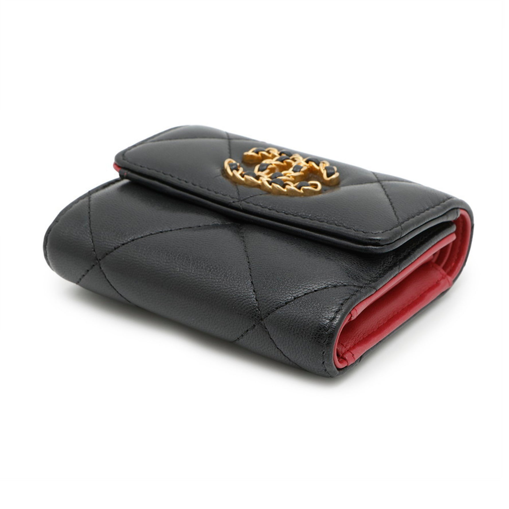 Chanel Tri-fold Wallet, 19 flap, compact wallet, lambskin