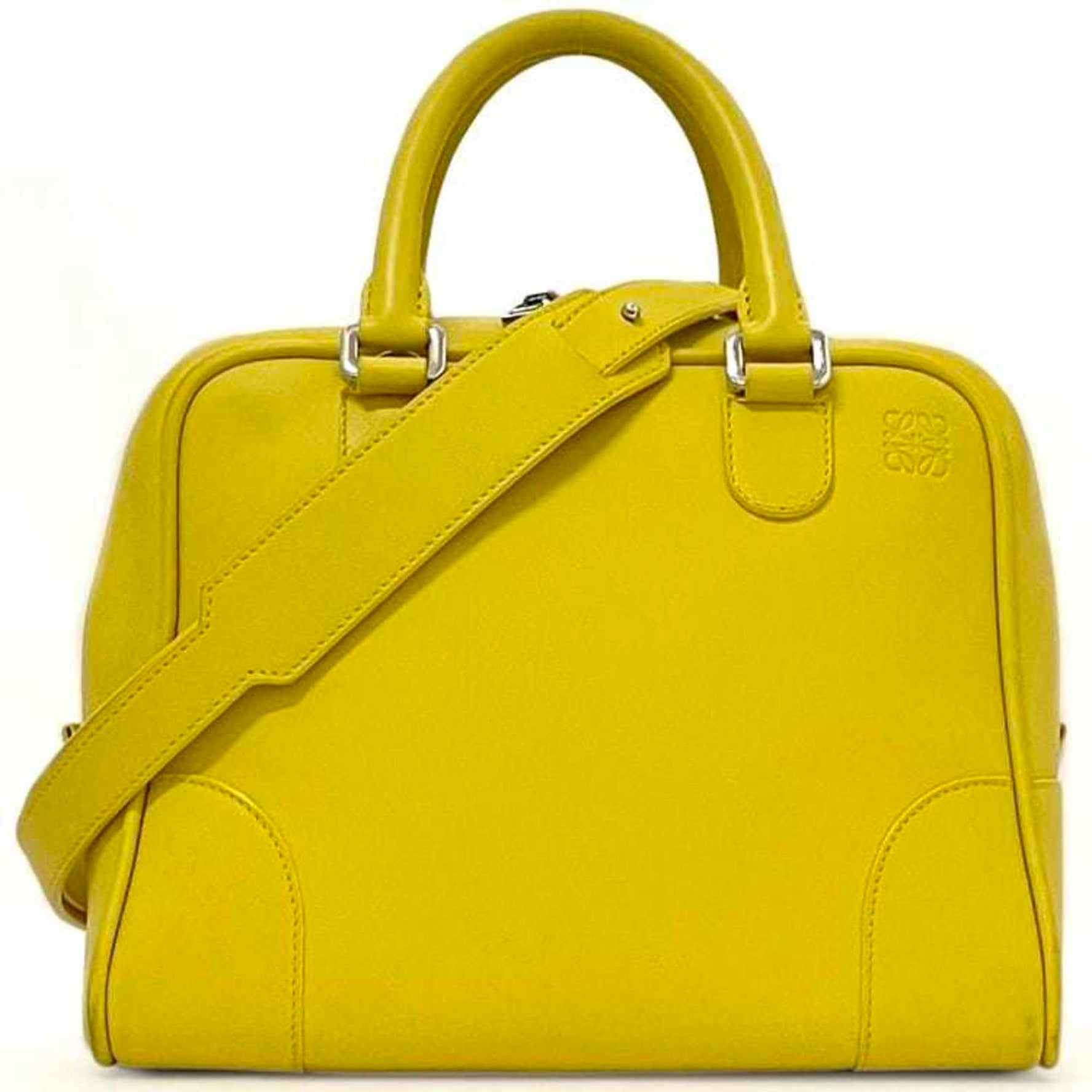 LOEWE Bag Amazona 75 Anagram Leather Handbag Freestanding Crossbody Mini Boston Genuine Shoulder