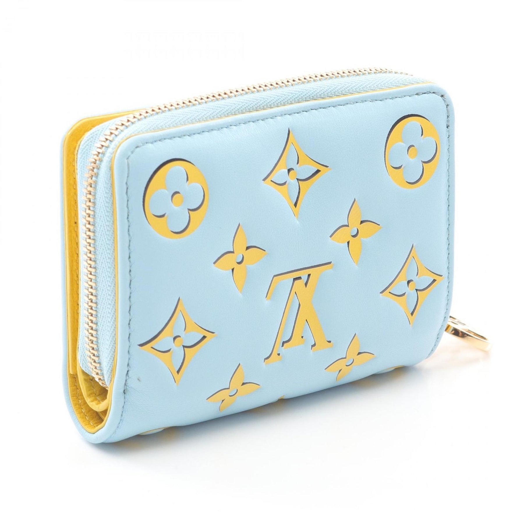 Louis Vuitton Portefeuille Lou Bifold Wallet in Monogram Empreinte Leather, Blue and Yellow