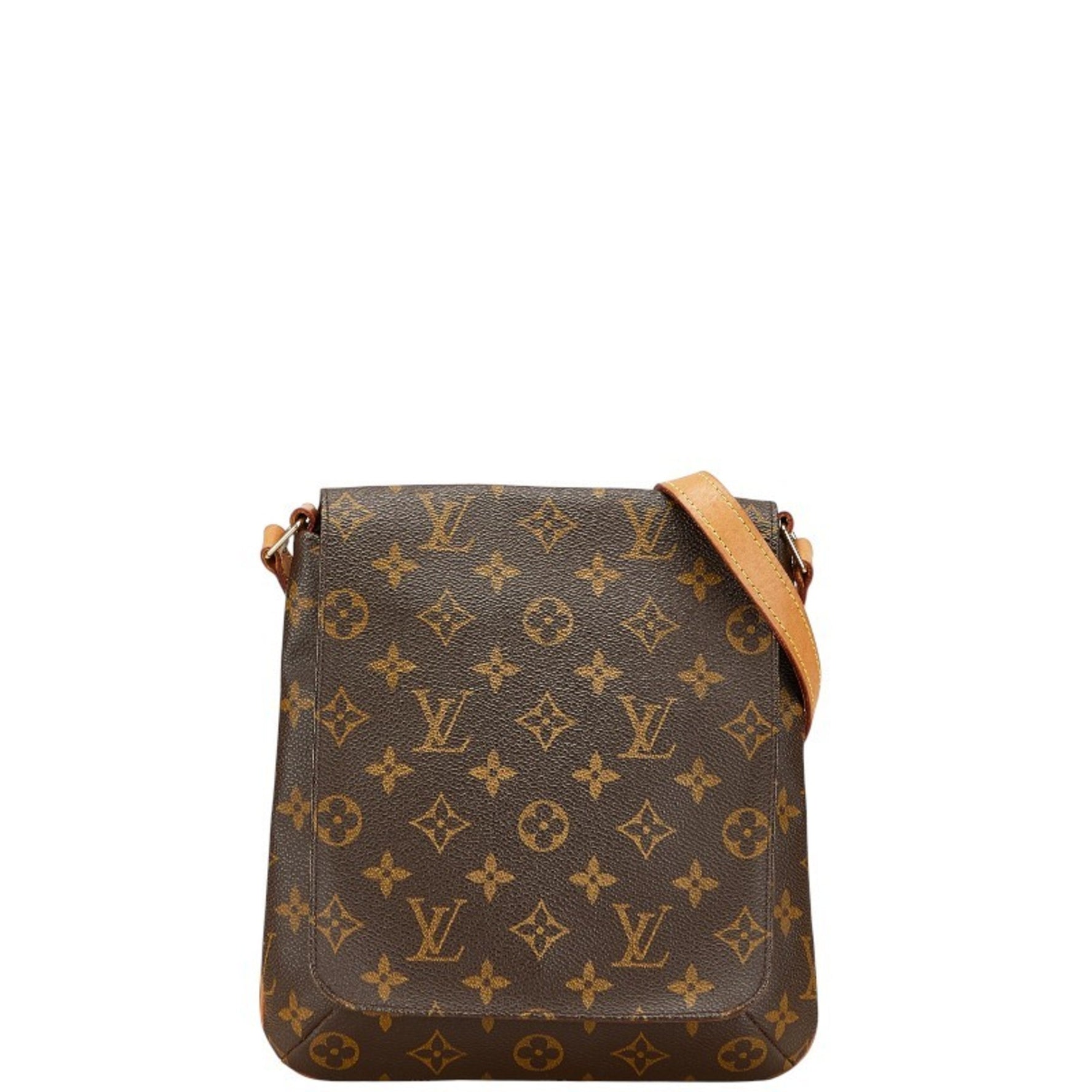Louis Vuitton Monogram Musette Salsa Short One-Shoulder Bag Brown Leather LOUIS VUITTON