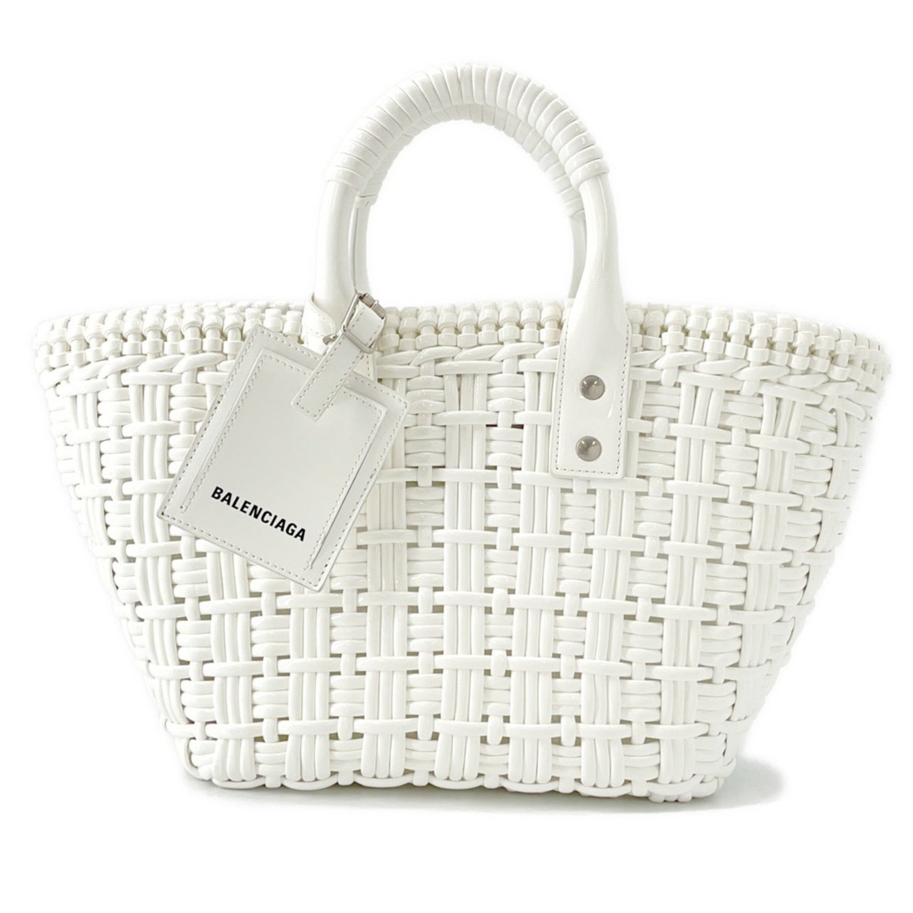 Balenciaga Bistro XS Patent Leather Handbag Basket Bag