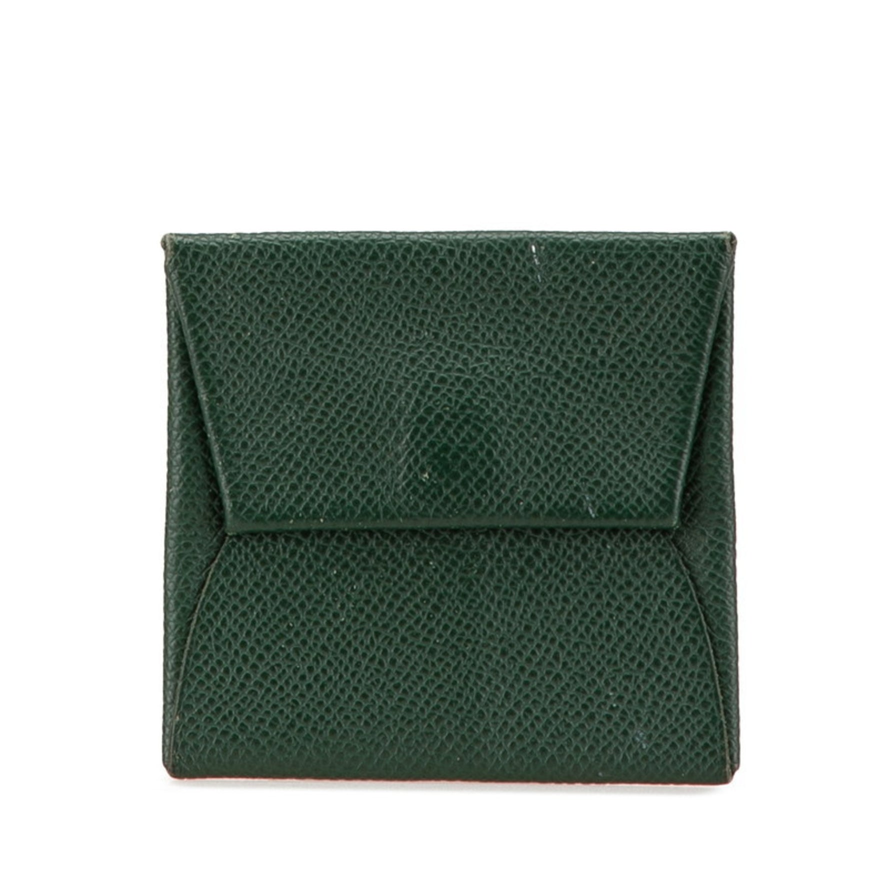 Hermes Bastia Coin Case Vert Rousseau Epsom Leather