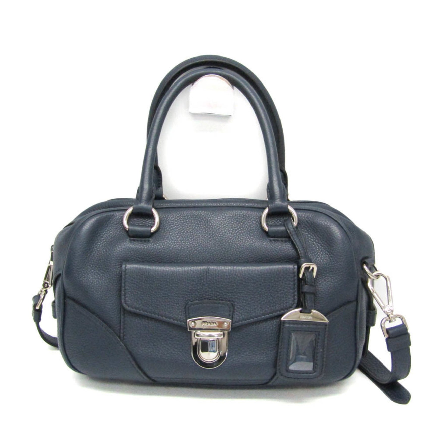 Prada Mini Boston Bag Leather Handbag,Shoulder Bag