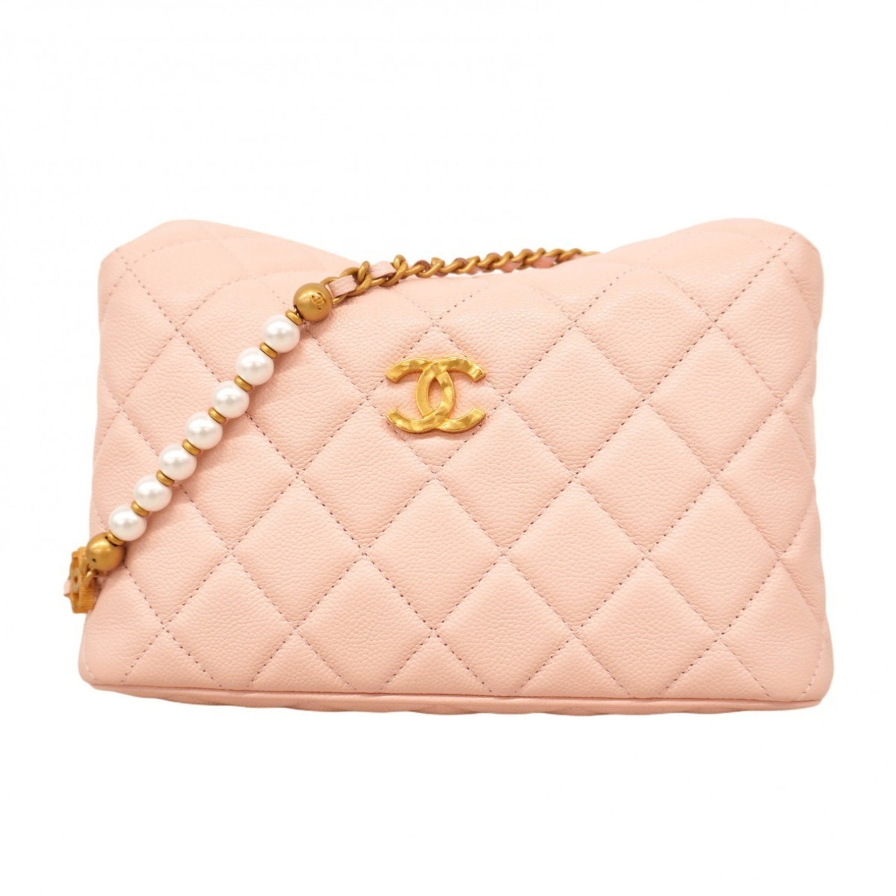 Chanel Matelasse Shoulder Bag with Chain in Caviar Skin