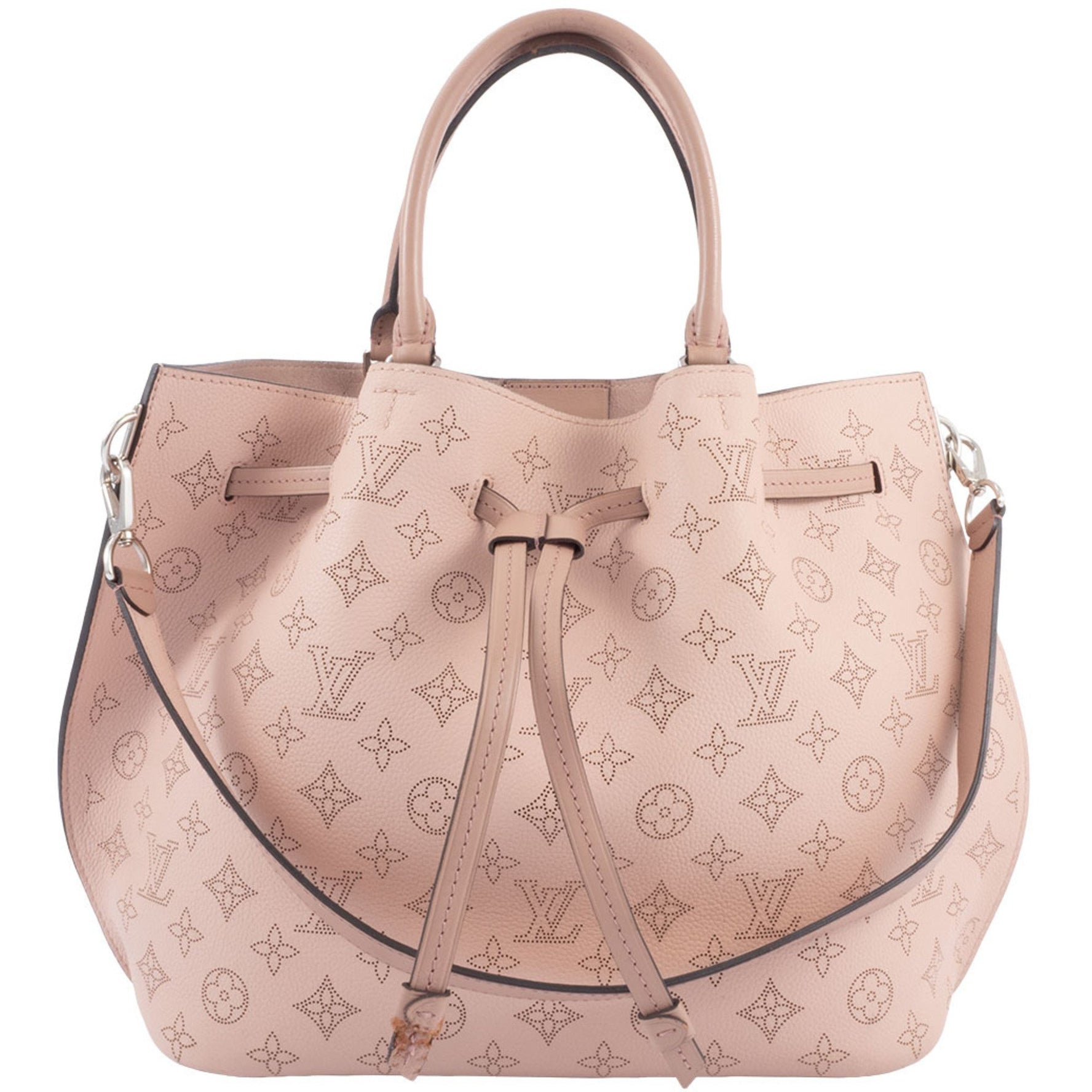 Louis Vuitton Girolata Mahina Handbag Leather Pink Magnolia Shoulder