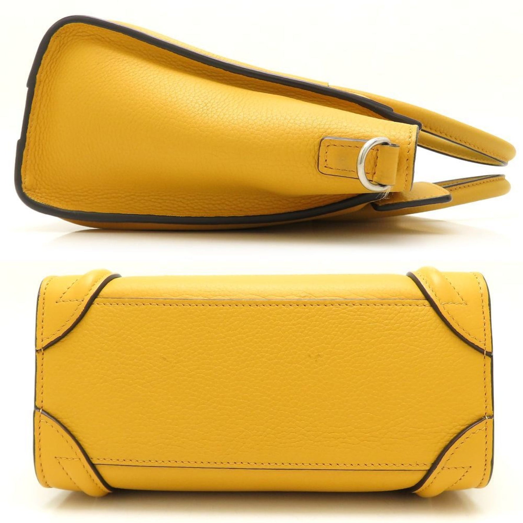 CELINE Luggage Nano Handbag in Drummed Calfskin
