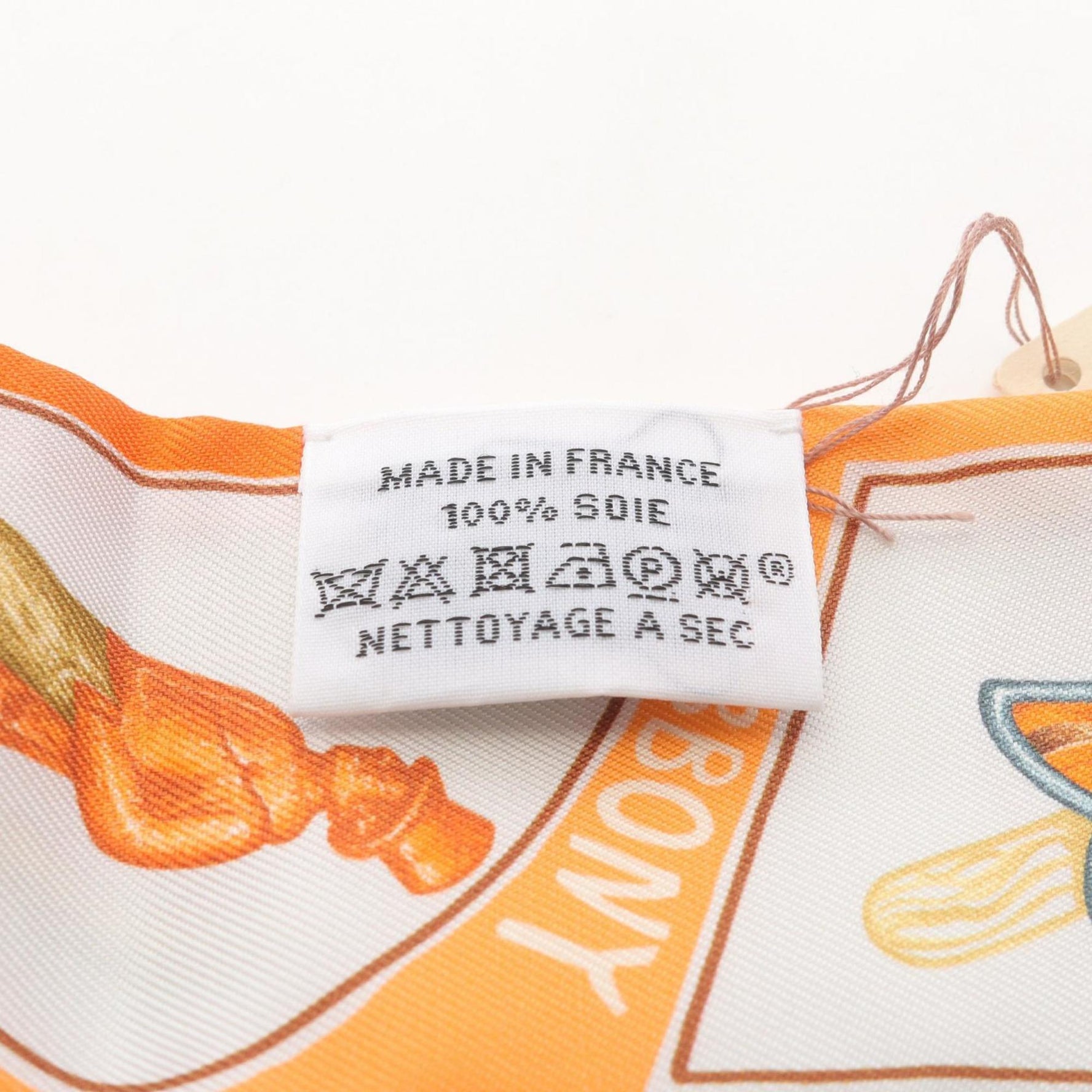 Hermes Hermès Twilly FUNNY ICE CREAM Silk Scarf in White, Orange, and Multicolor
