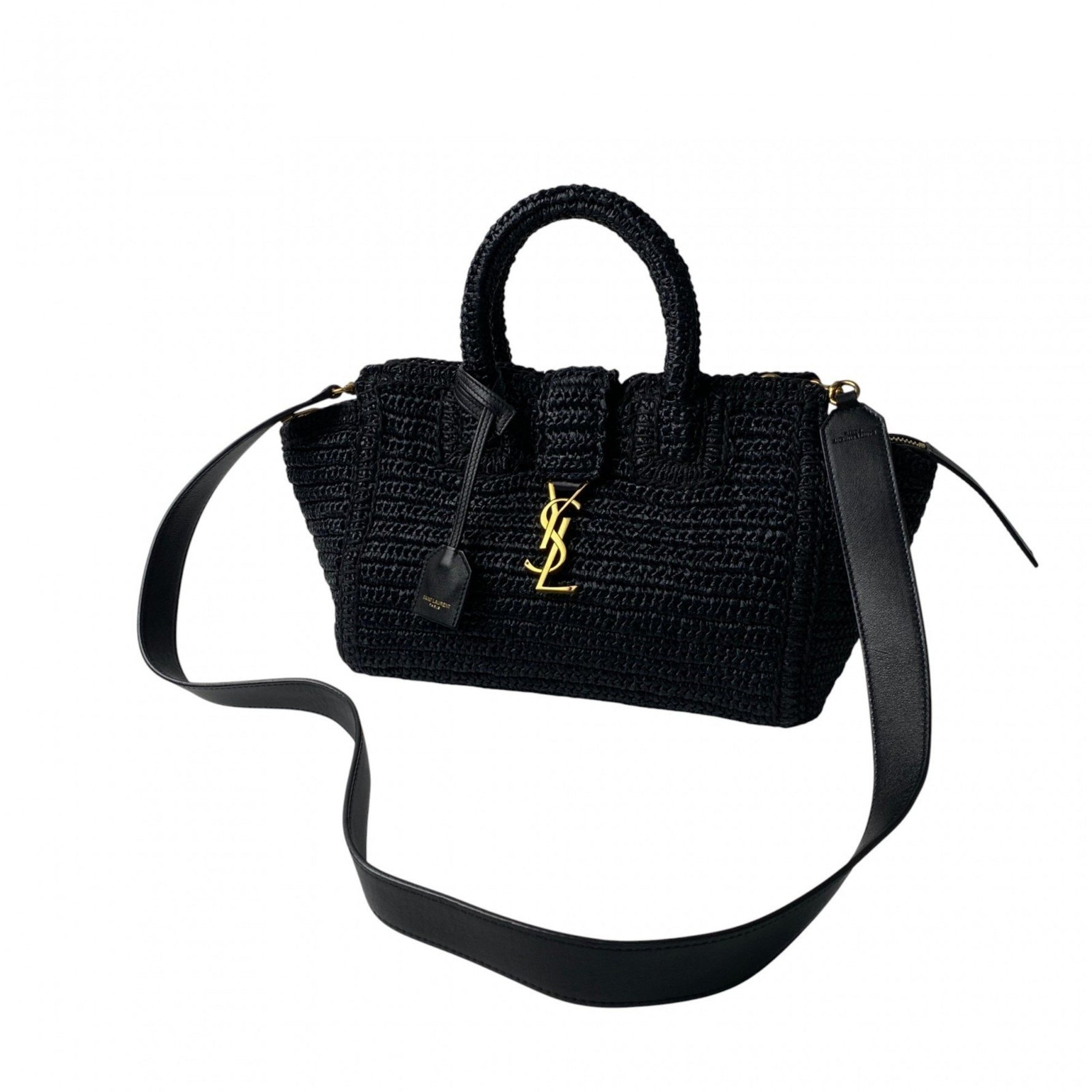 Saint Laurent Cabas Raffia Basket Bag Handbag Shoulder
