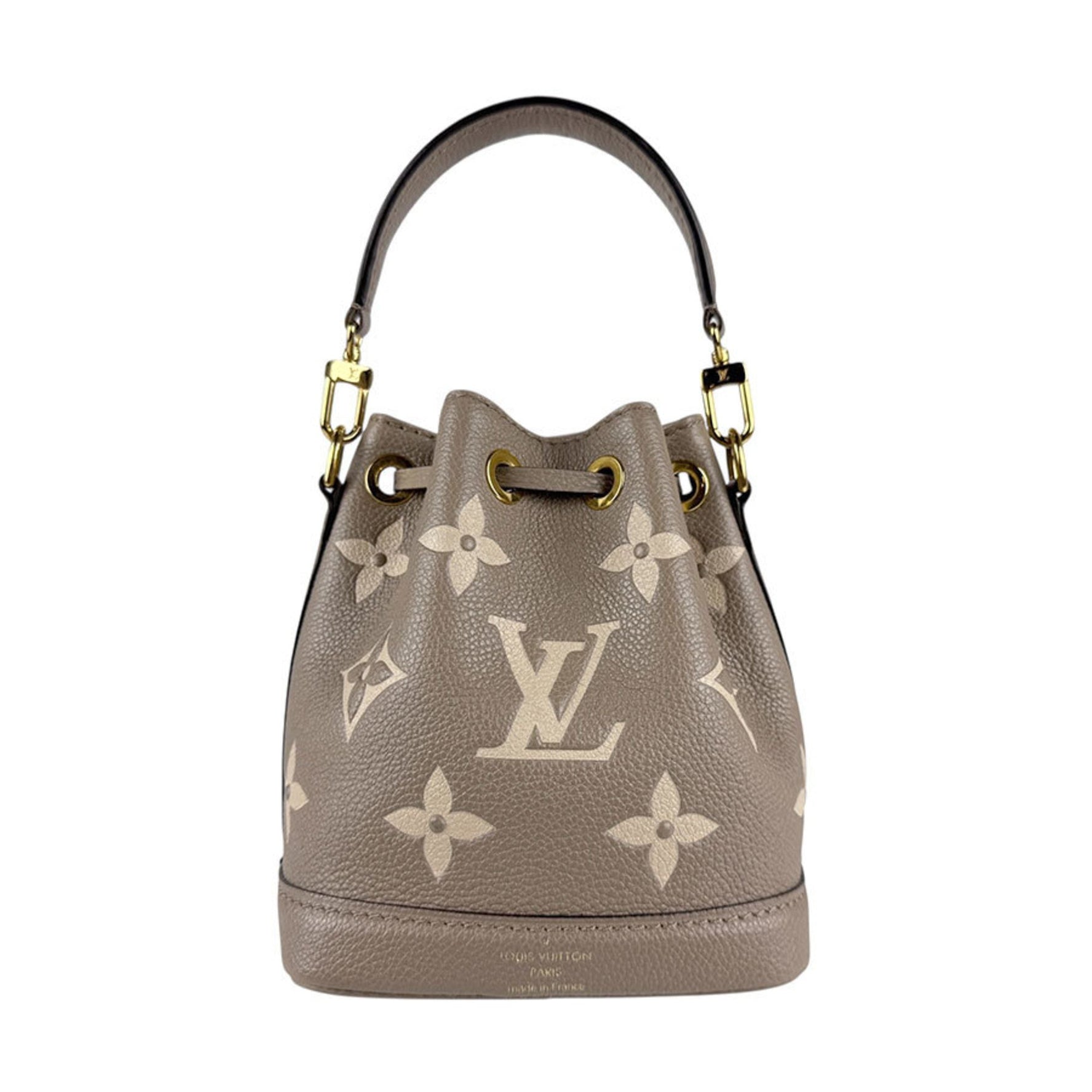 Louis Vuitton Shoulder Bag Bicolor Monogram Empreinte Nano Noe Crème