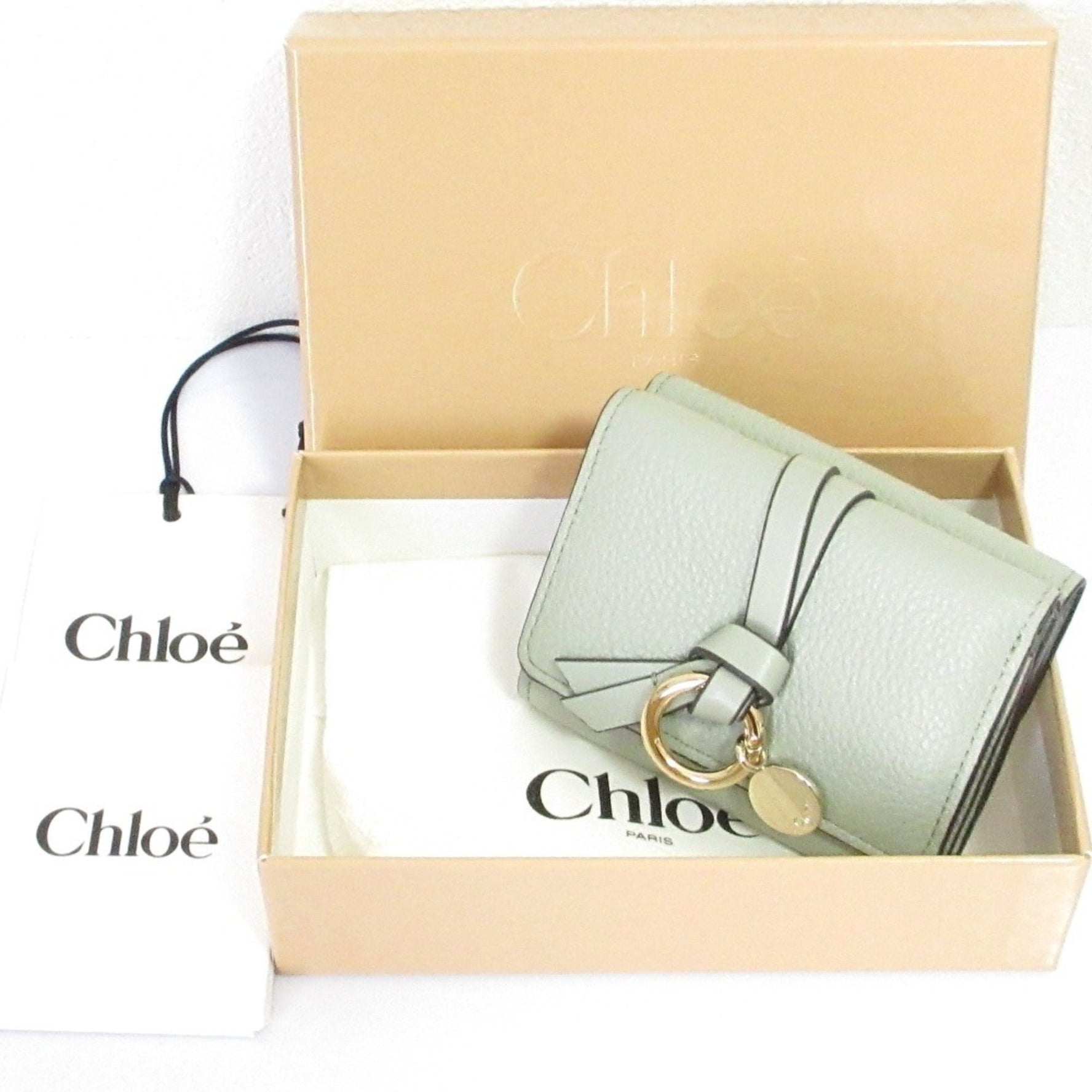 Chloé Chloe Alphabet Mini Trifold Compact Wallet