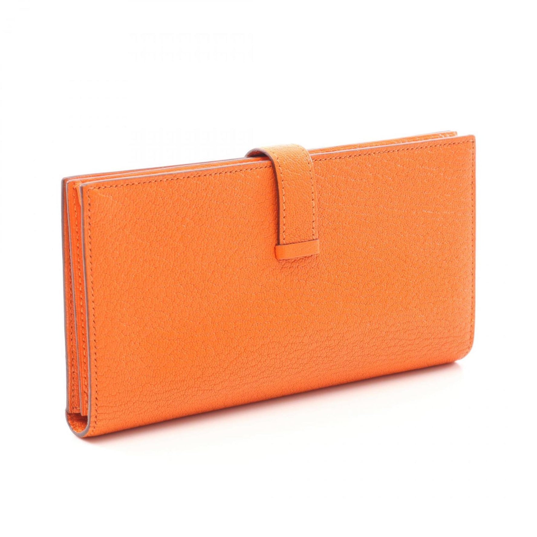 Hermes Hermès Bearn Soufflet Bi-fold Long Wallet Leather Chevre