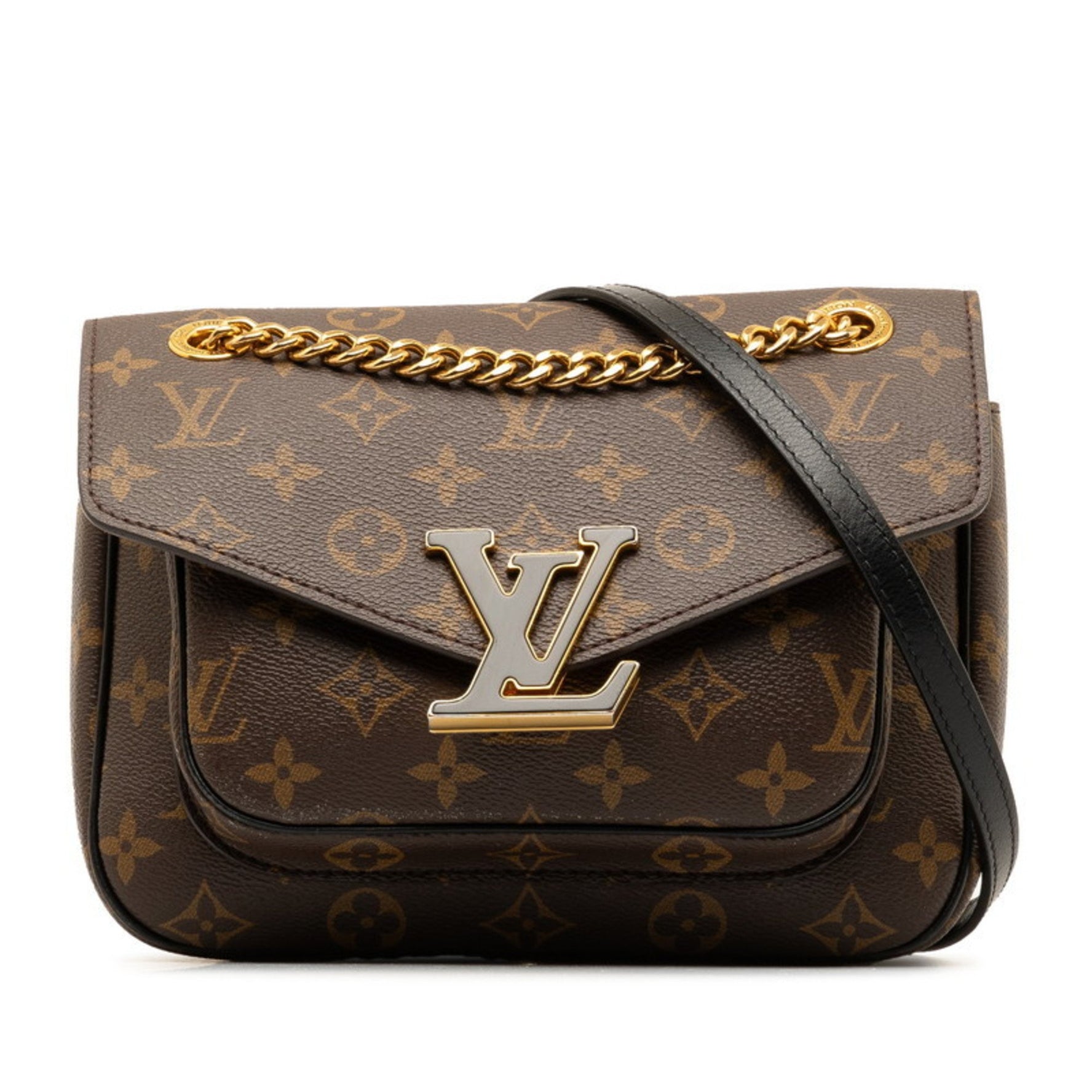 Louis Vuitton Monogram Passy Chain Shoulder Bag PVC Leather
