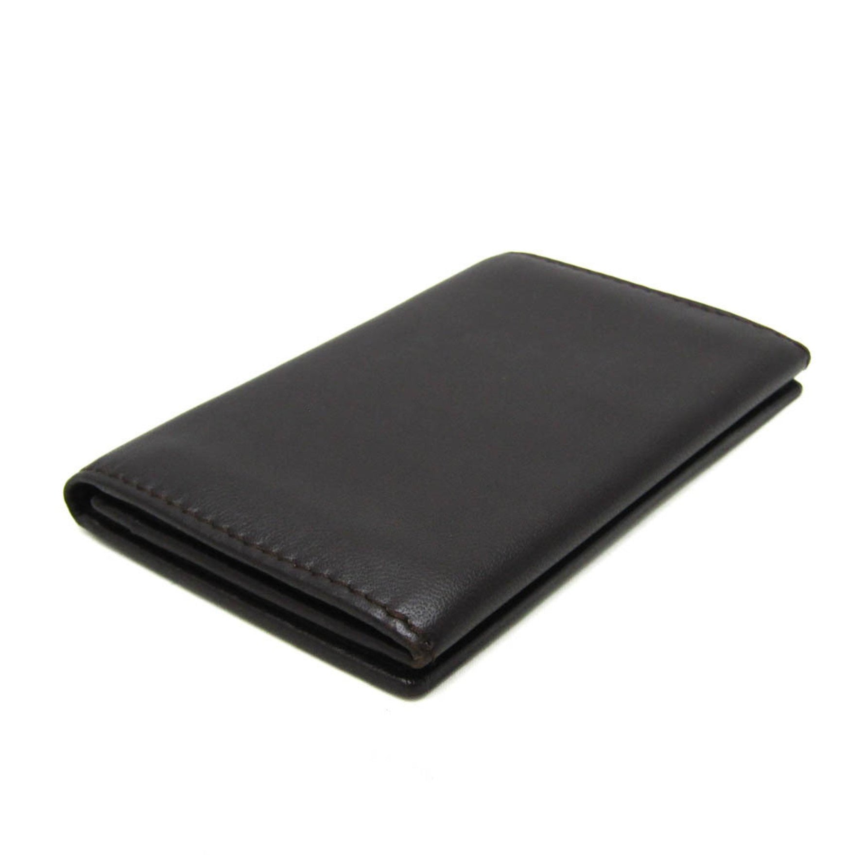 Loewe Leather Card Case Dark Brown