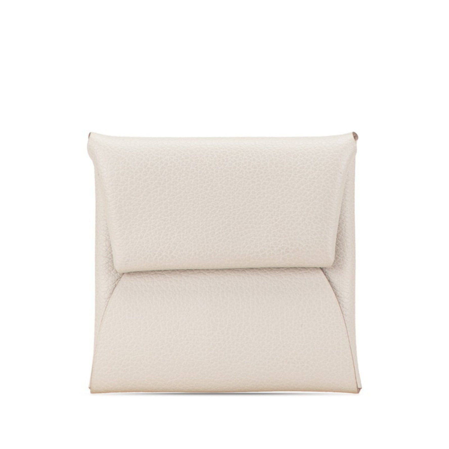 Hermes Bastia Coin Case, Purse, Beige, Ivory, Epsom Leather