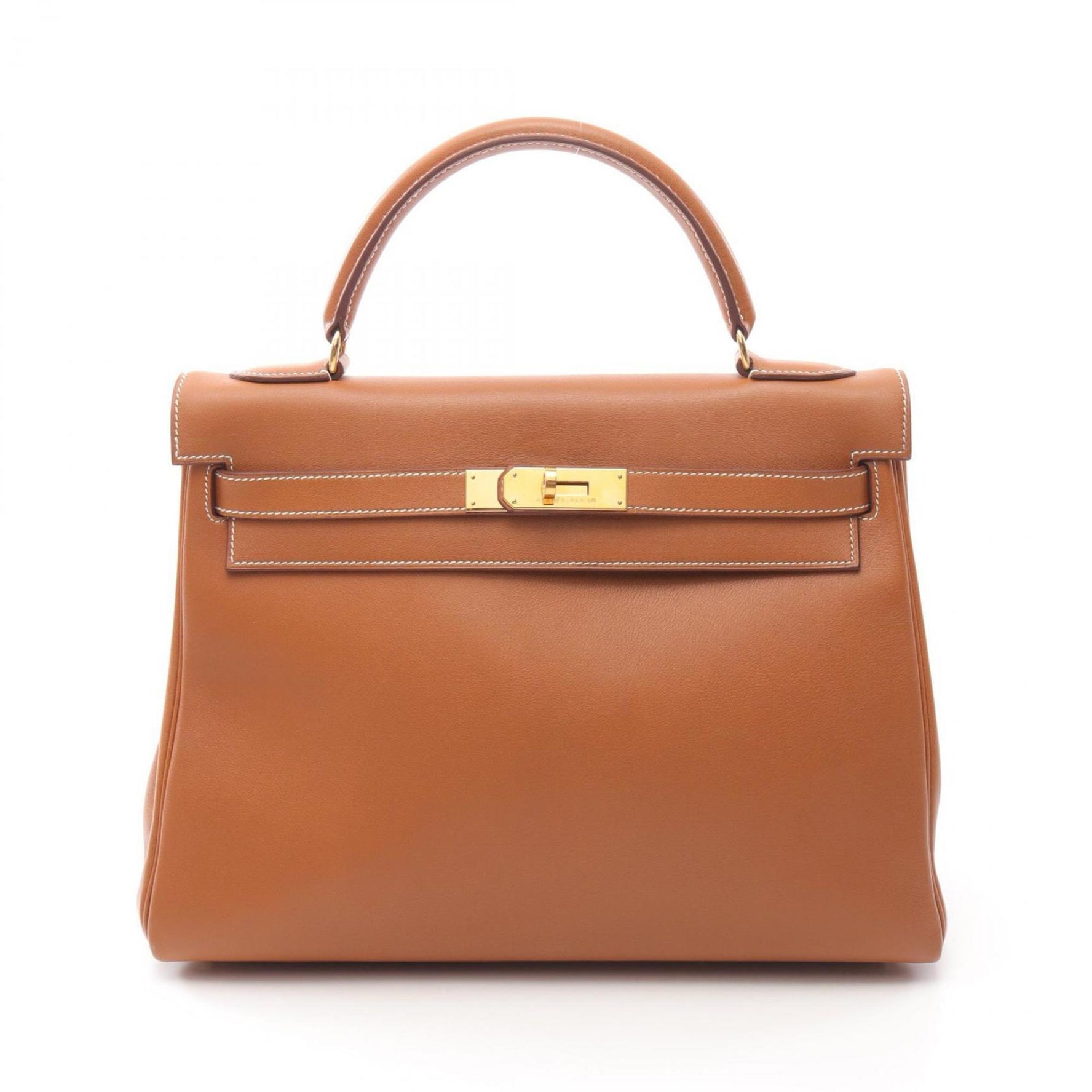 Hermes Kelly 32 Handbag Leather Sikkim Brown