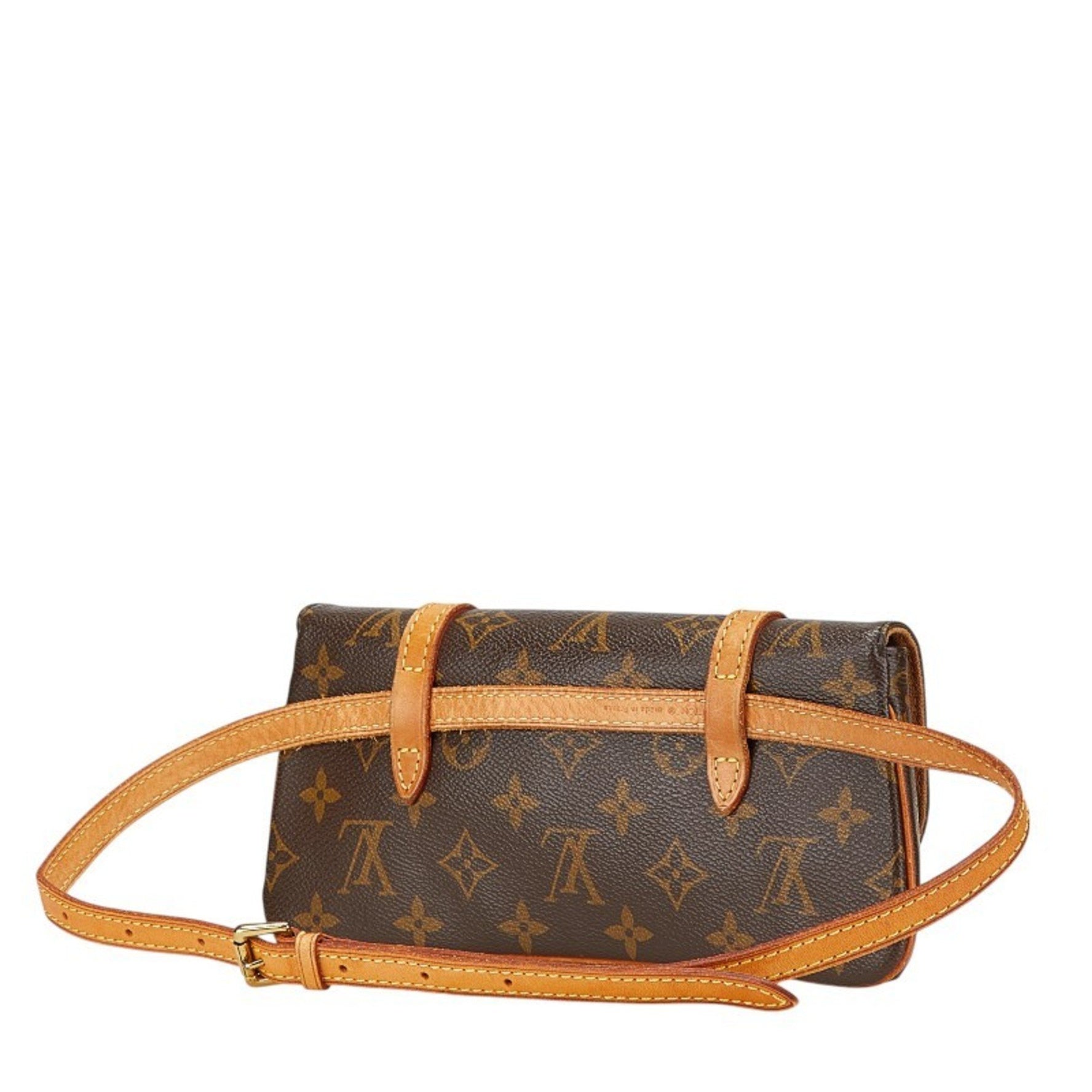 Louis Vuitton Monogram Pochette Marel Waist Bag Body Brown PVC Leather