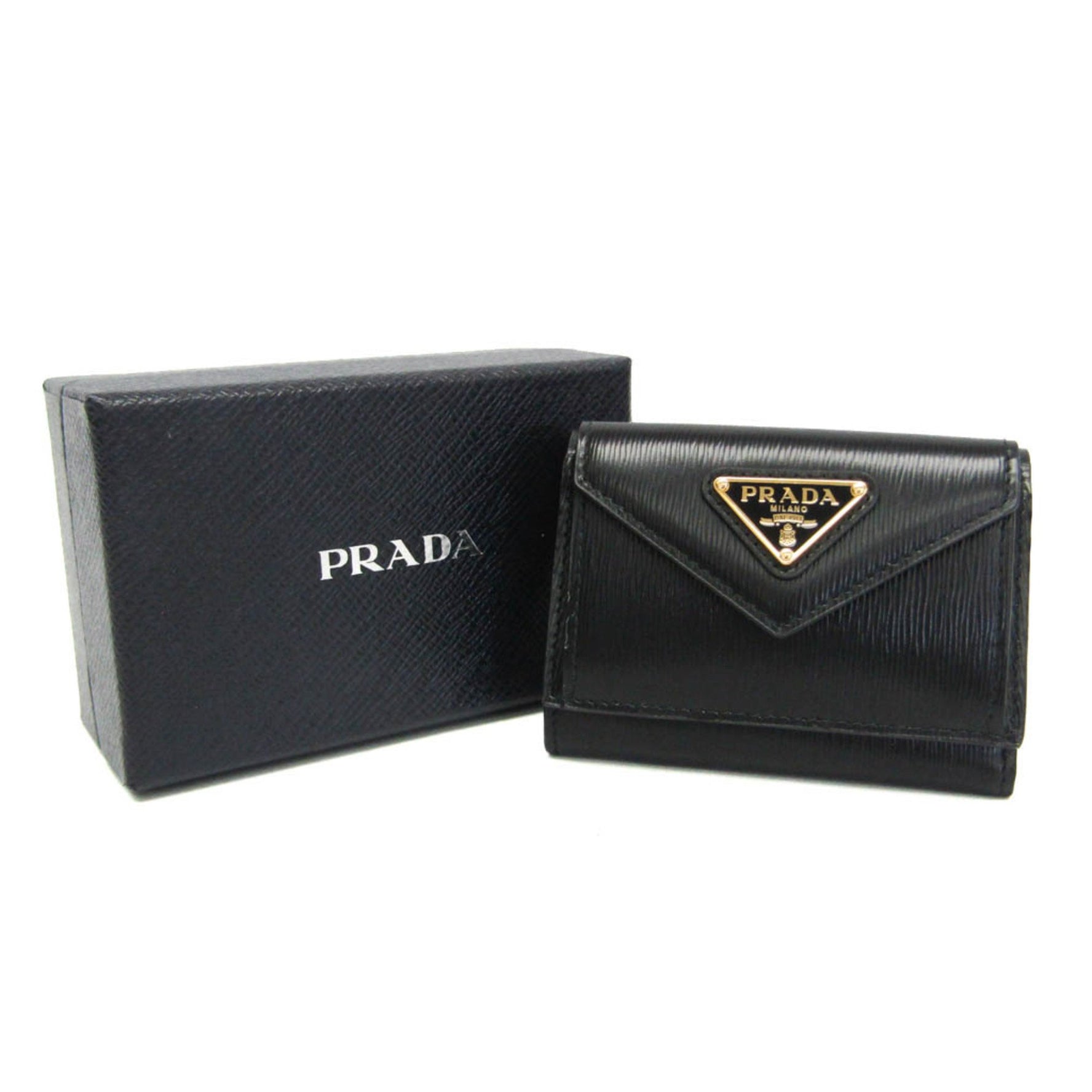 Prada VITELLO MOVE Leather Wallet (tri-fold)