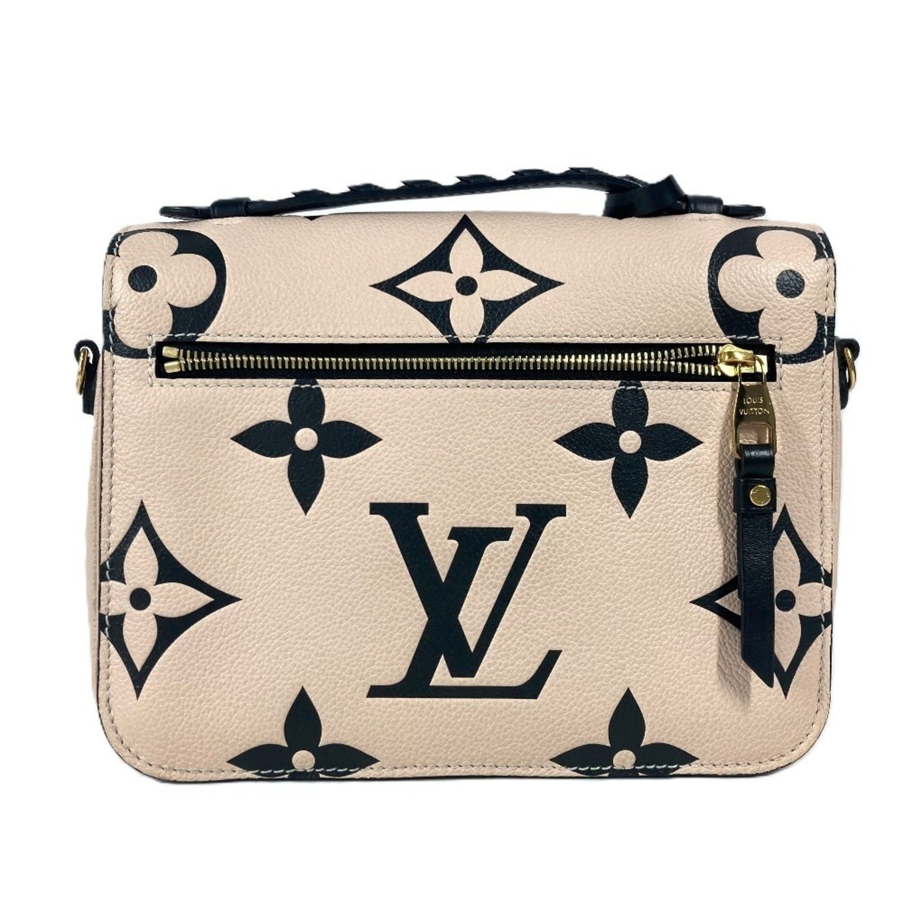 Louis Vuitton LV Crafty Monogram Empreinte Pochette Metis Bag Shoulder Crossbody Handbag Leather Men's Beige