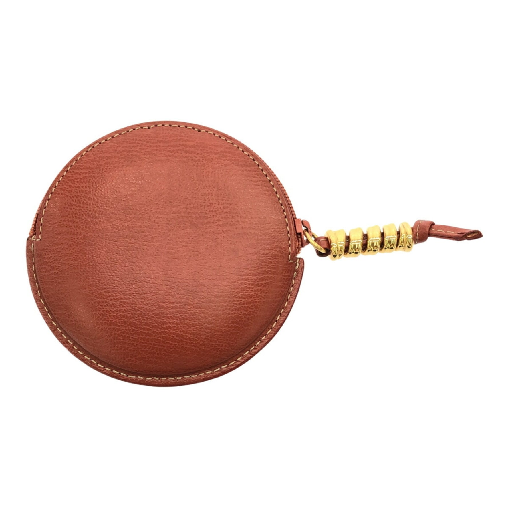 LOEWE Velazquez Coin Case Round Gold Leather Mikunigaoka Store