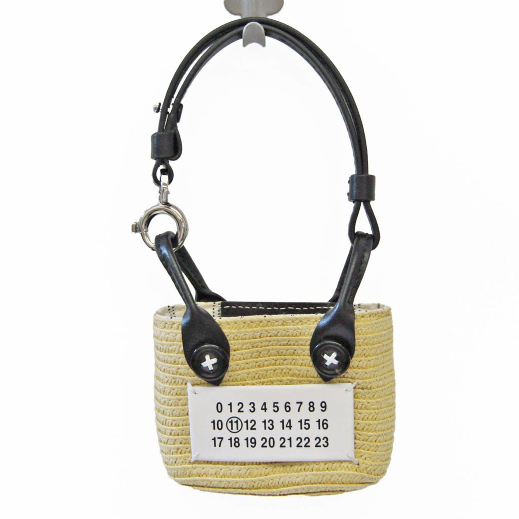 Maison Margiela Micro Paper Tote Bag Charm SA1VL0006 Women's Leather,Polyester Pouch Beige,Black,White