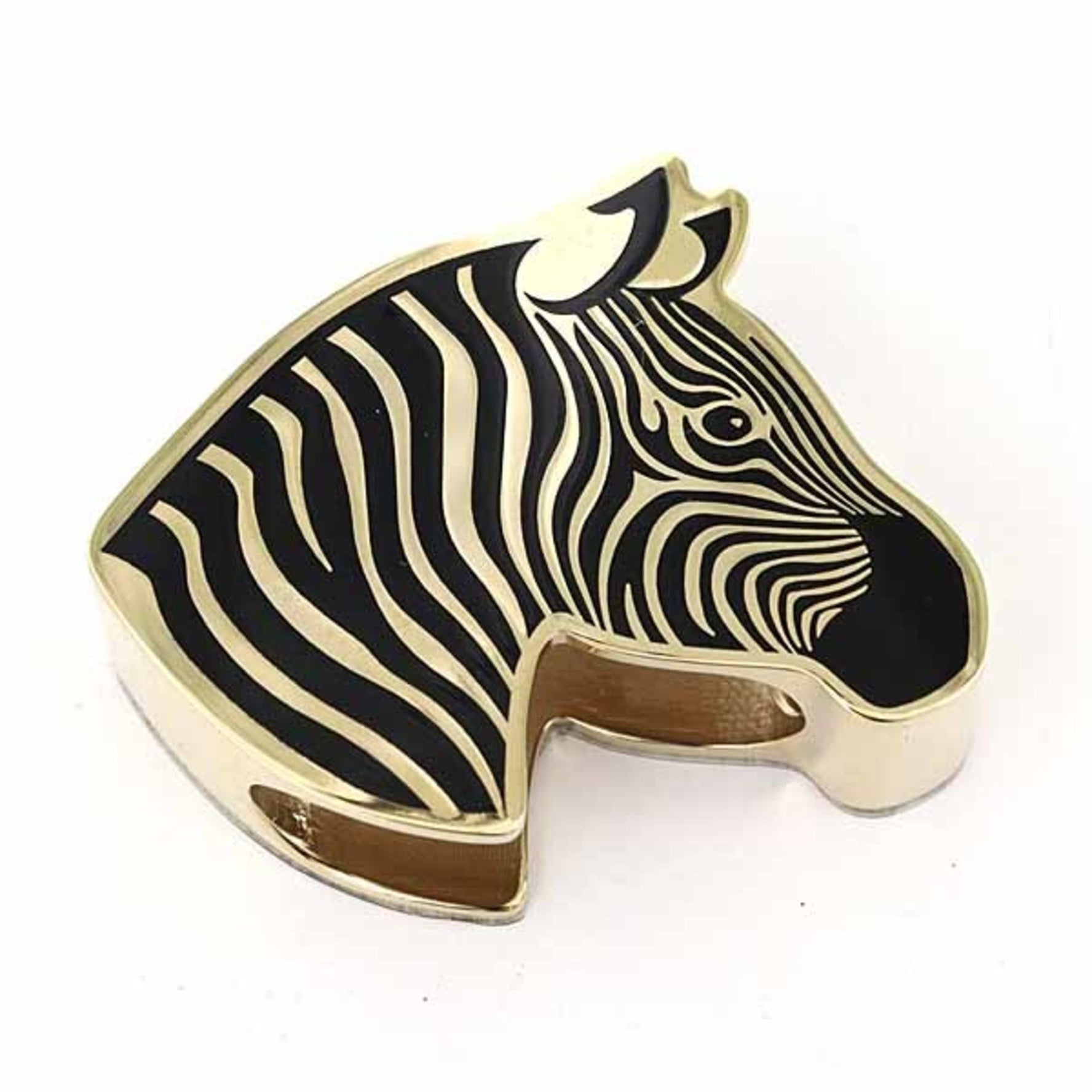 Hermes Scarf Ring Zebra Black