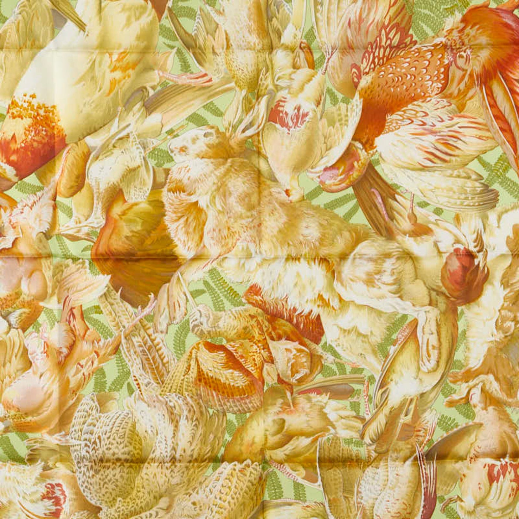 Hermes Carre 90 H de LINARES Linares Scarf Muffler Yellow Multicolor Silk