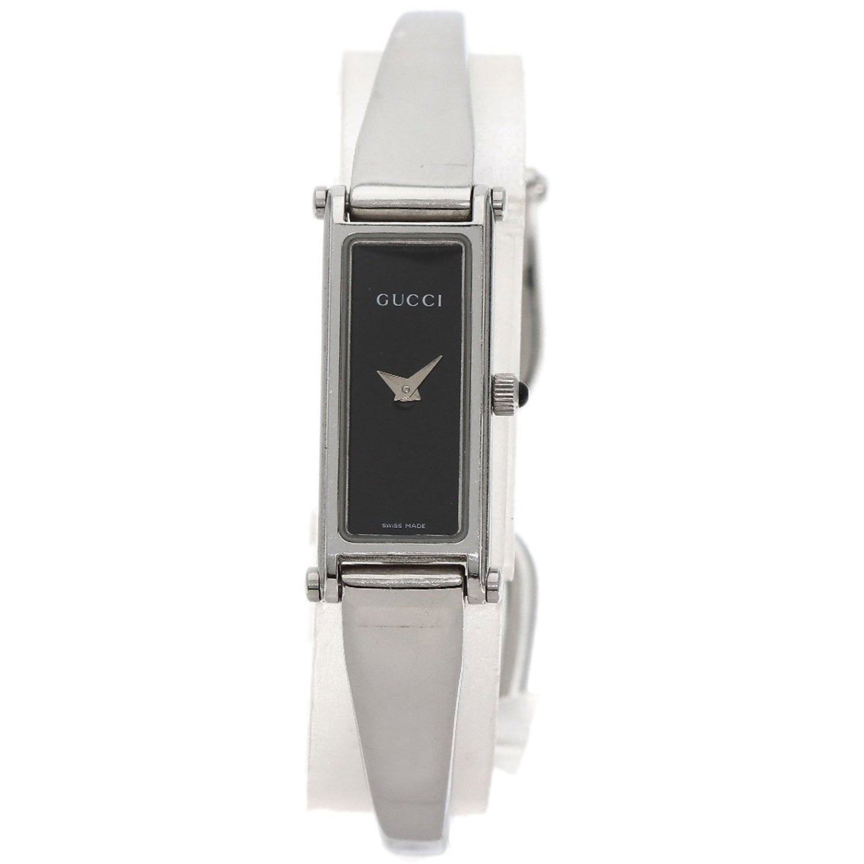 Gucci Square Face Watch Stainless Steel SS Ladies