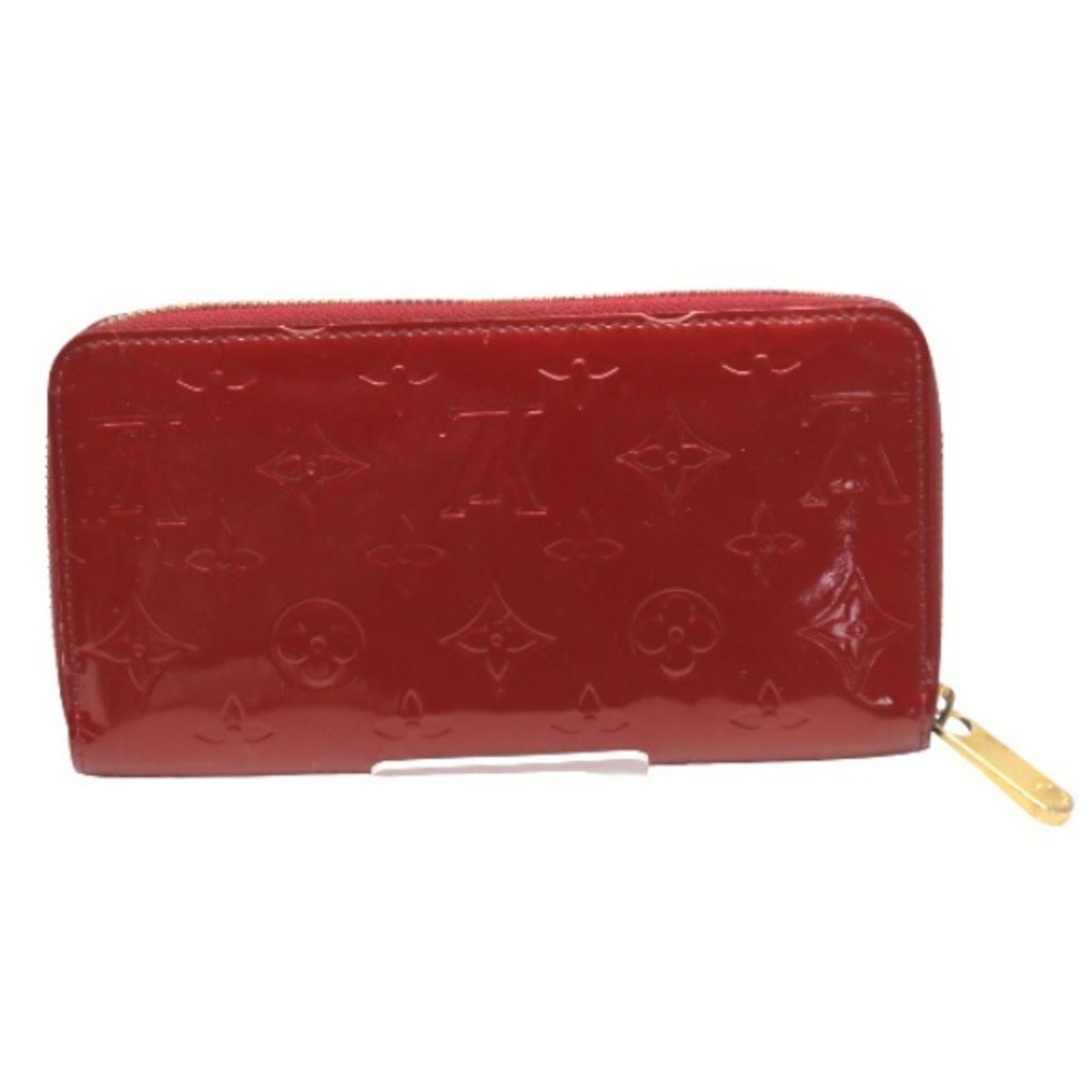 Louis Vuitton Round Zipper Vernis Zippy Wallet Pomme d'Amour Long LV
