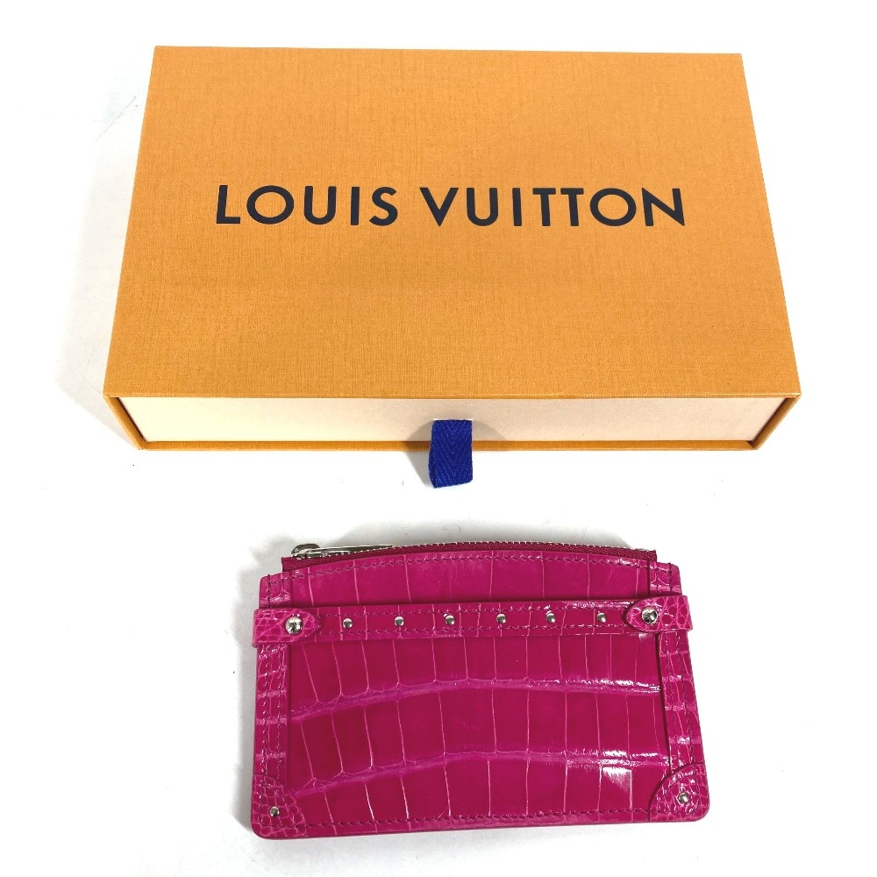 Louis Vuitton Studs Wallet Coin Compartment with key ring coin purse