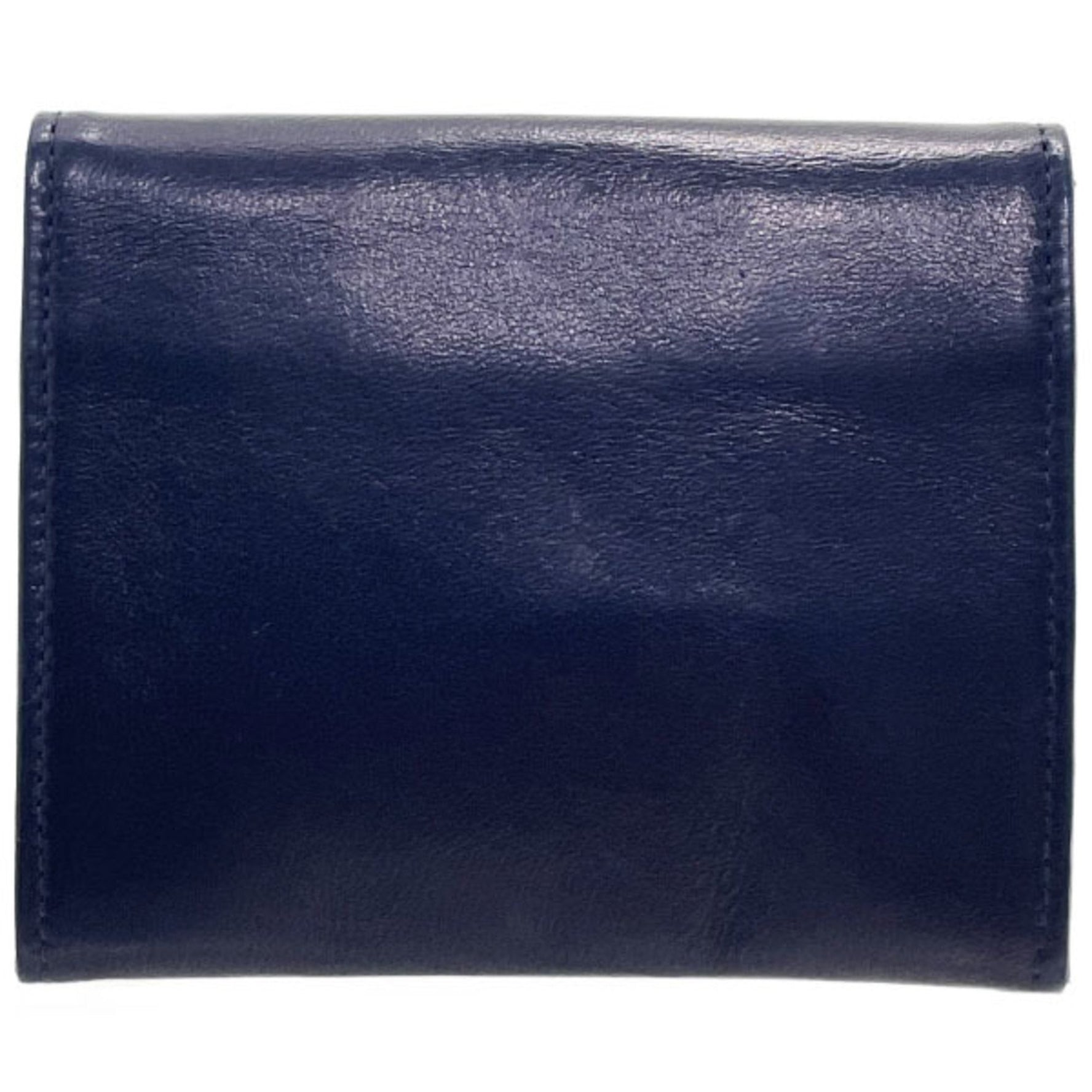 Chanel Coin Case Coco Mark Lambskin Leather Dark Navy CC Purse