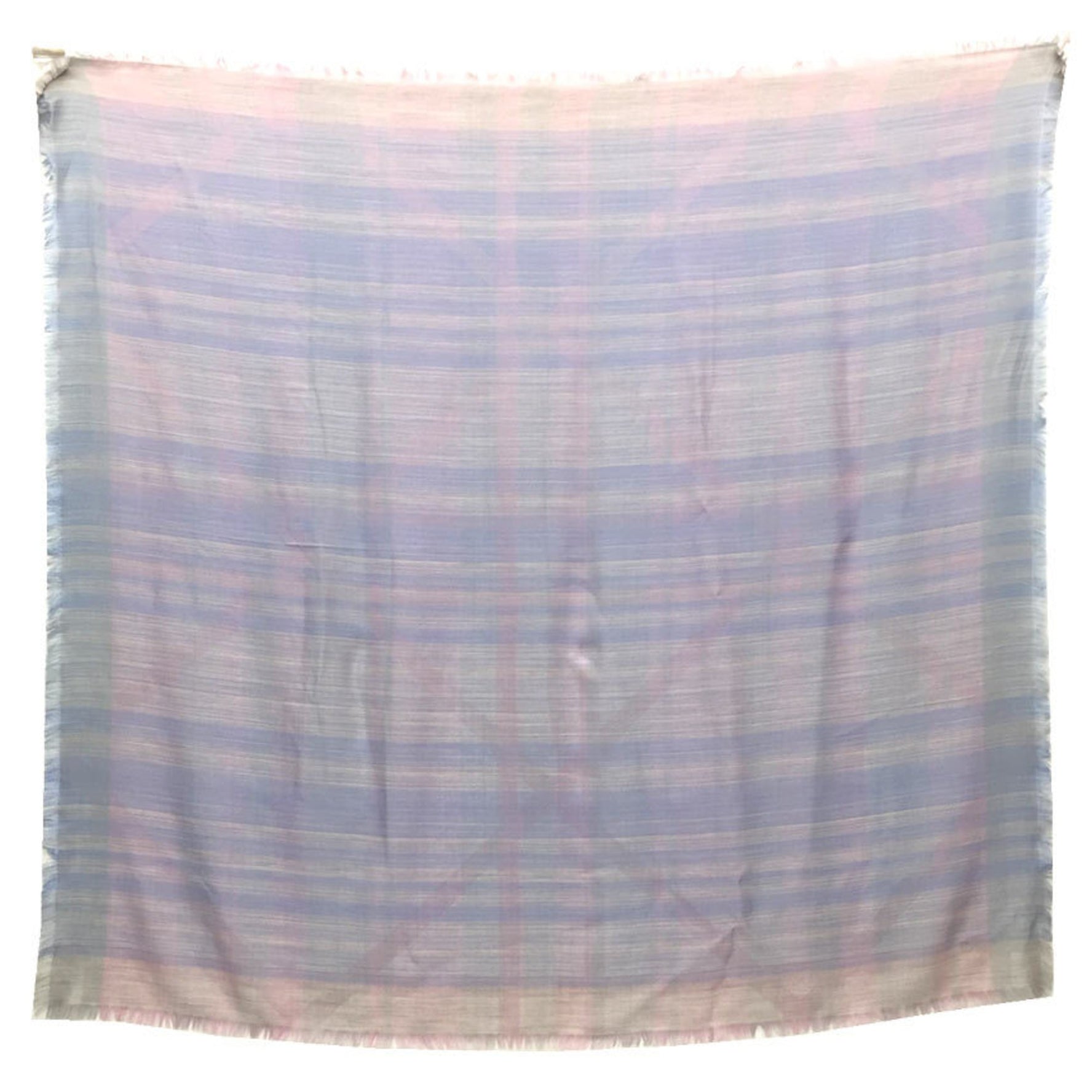 Christian Dior Stole Wool x Cashmere Silk Scarf Light Blue Purple