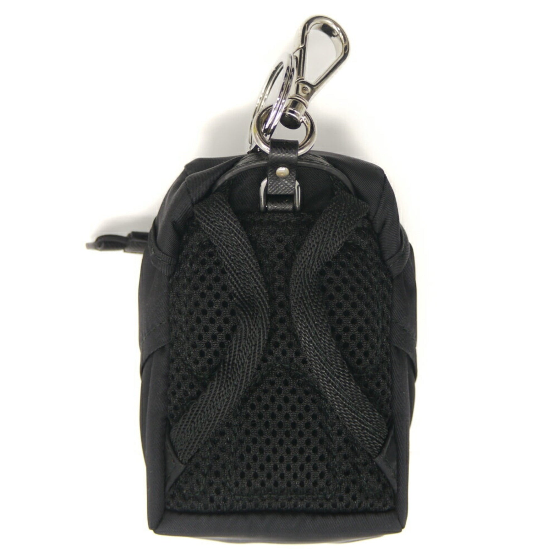 PRADA Prada Backpack-Style Keychain, Black, 2TT061