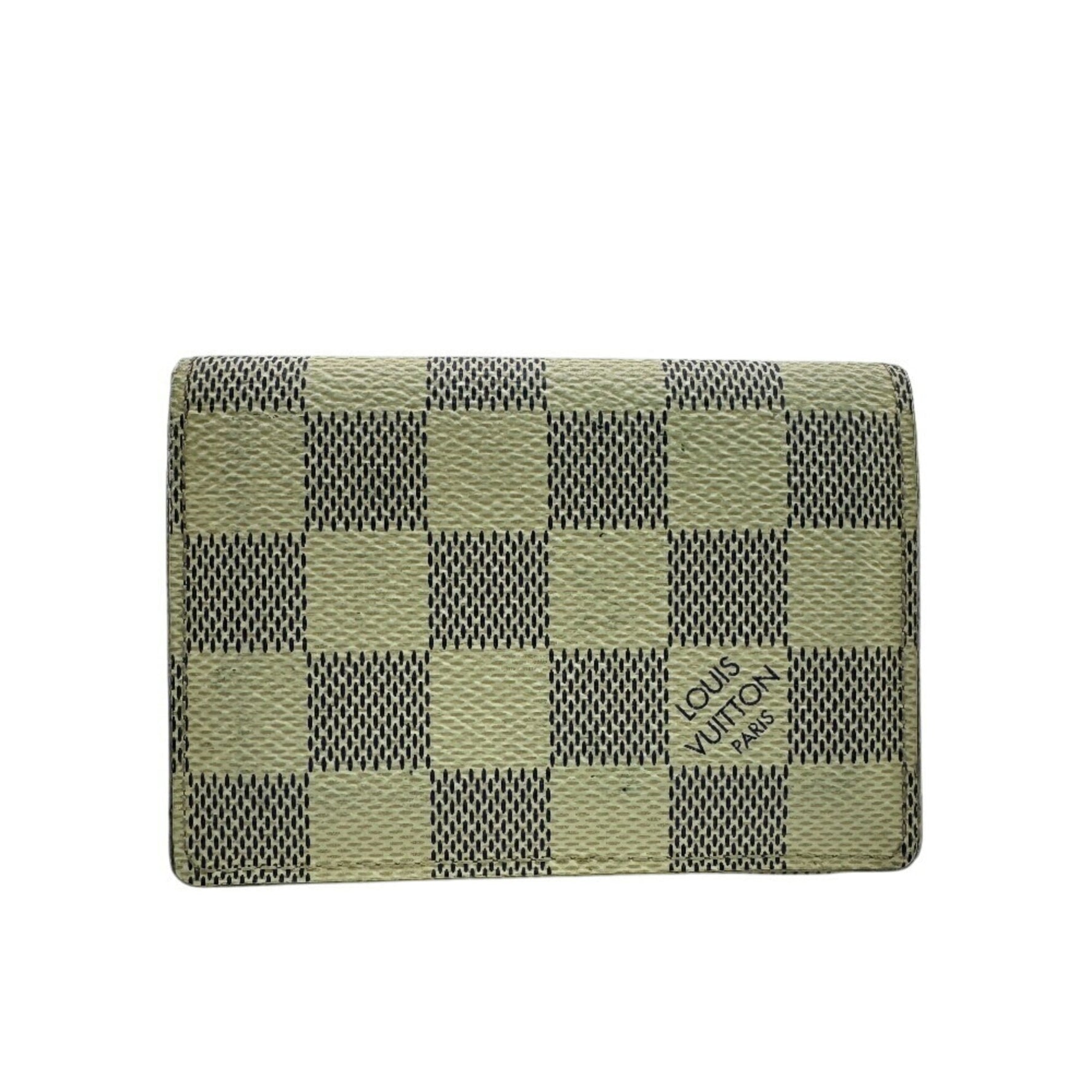 LOUIS VUITTON Envelope Carte de Visite Damier Card Case White Unisex