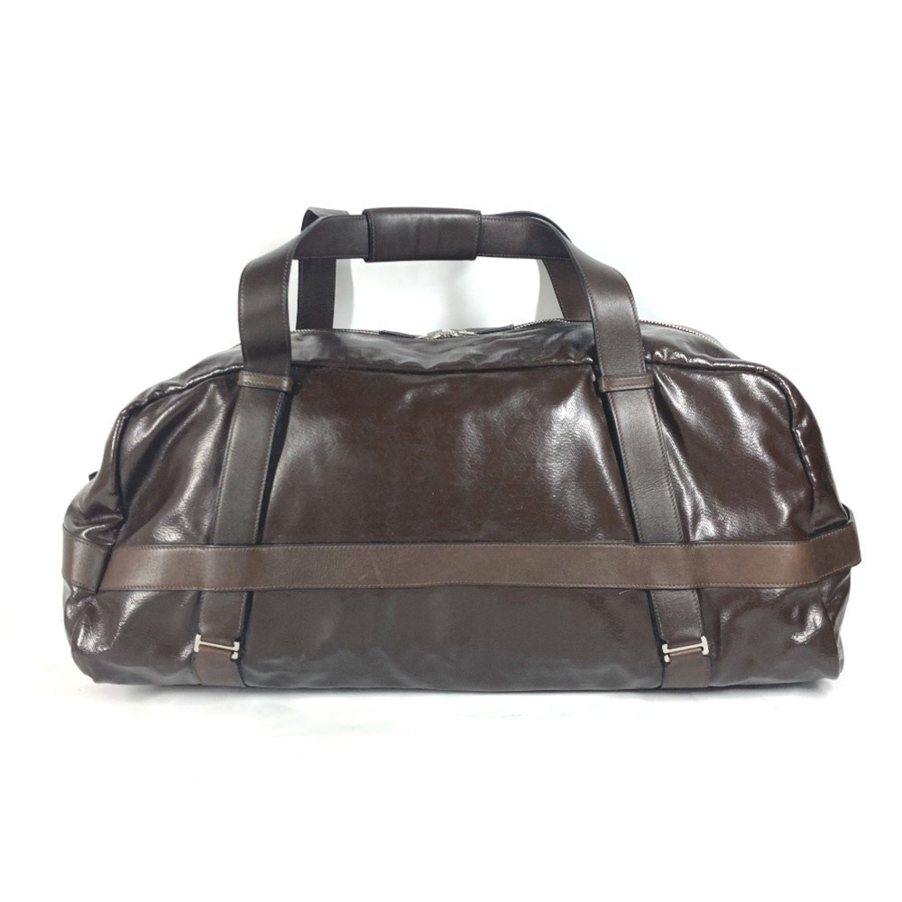 HERMES Shoulder Bag Arion 60 Travel Boston Coated Canvas Men's Bahana