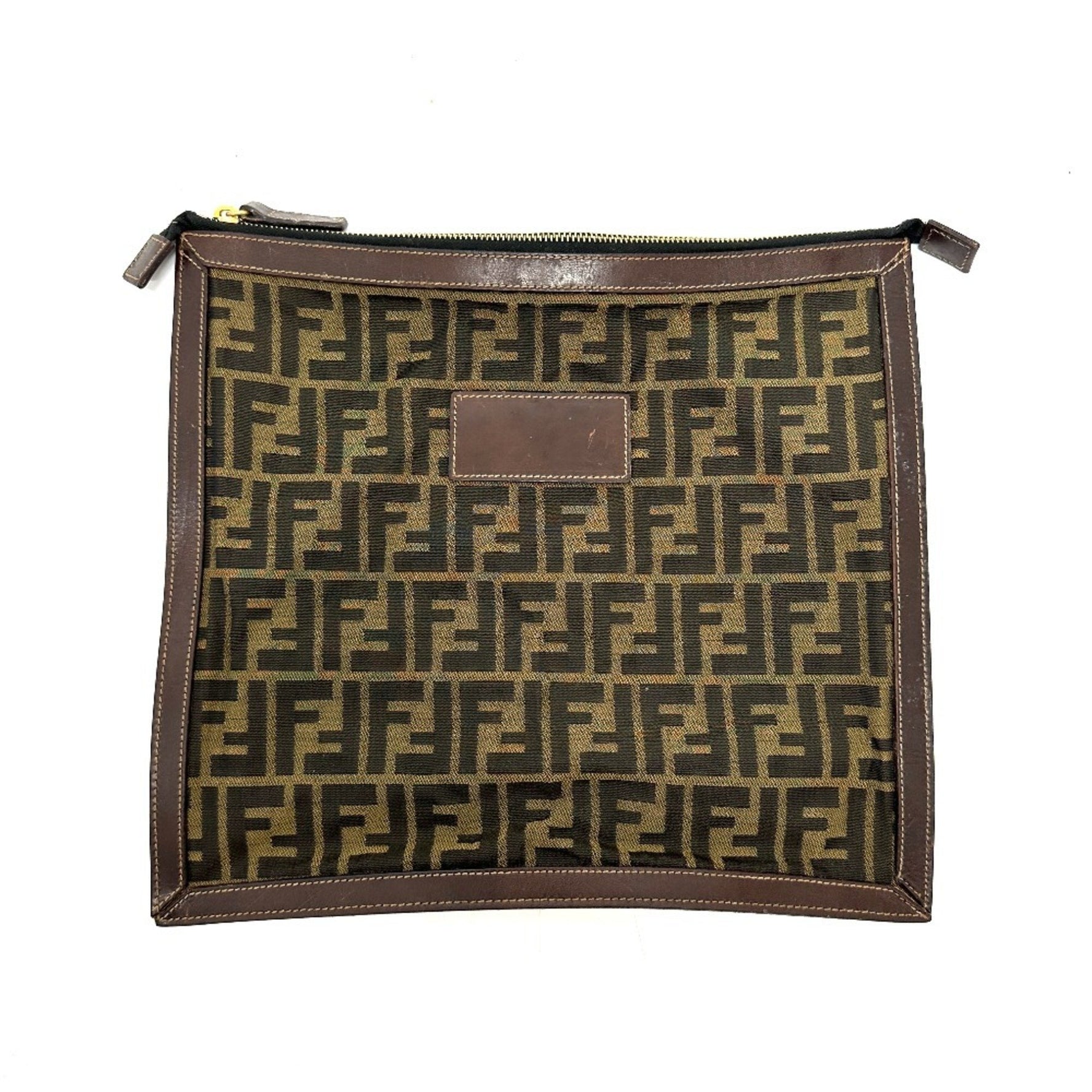 FENDI Zucca pattern flat canvas bag
