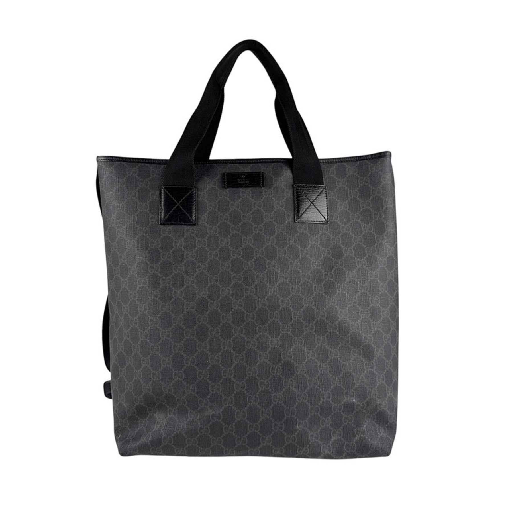 Gucci GG Supreme Canvas Handbag Shoulder Bag Black/Grey Men's