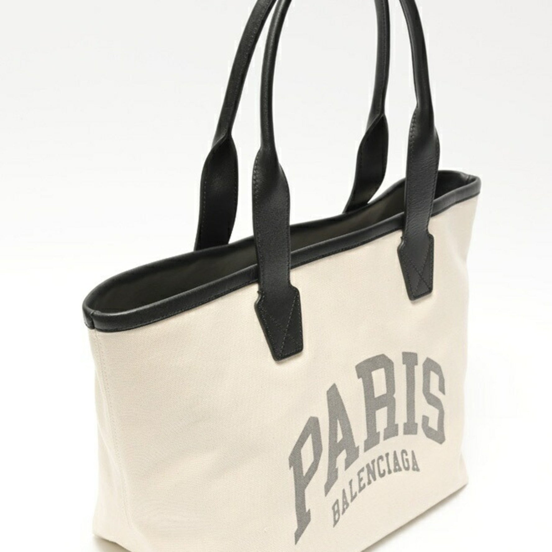 Balenciaga Jumbo Small Tote Bag Canvas Leather Natural