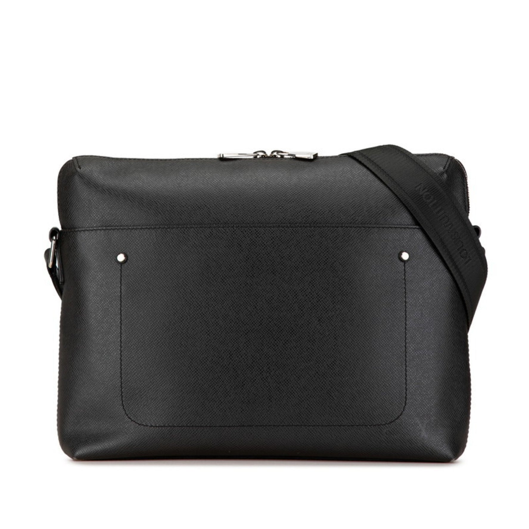 Louis Vuitton Taiga Grigori MM Shoulder Bag Ardoise Black Leather