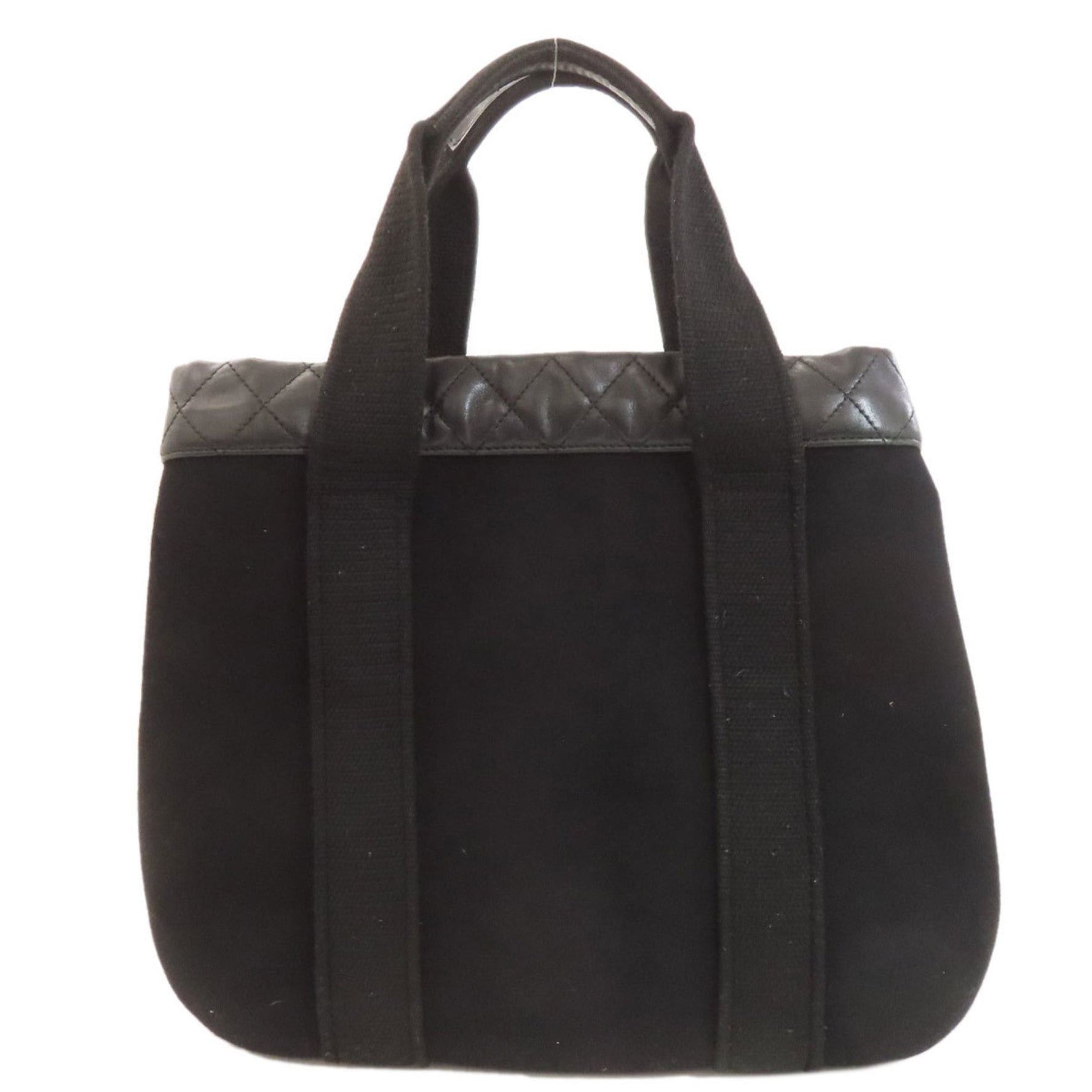 Chanel Sport Line Coco Mark Silver Hardware Handbag Felt/Calf Leather