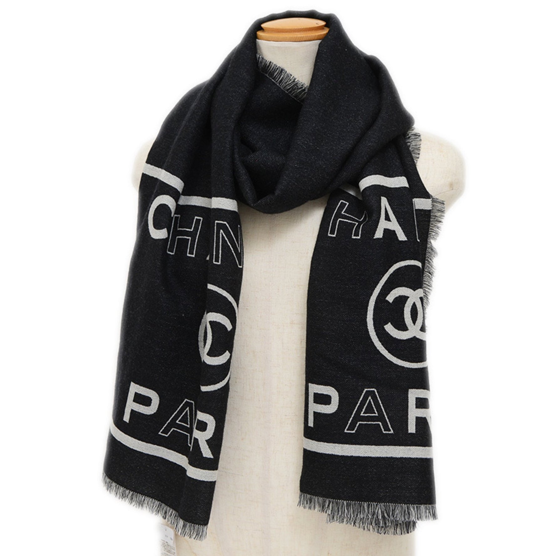 Chanel Coco Mark Cashmere Stole/Scarf BP