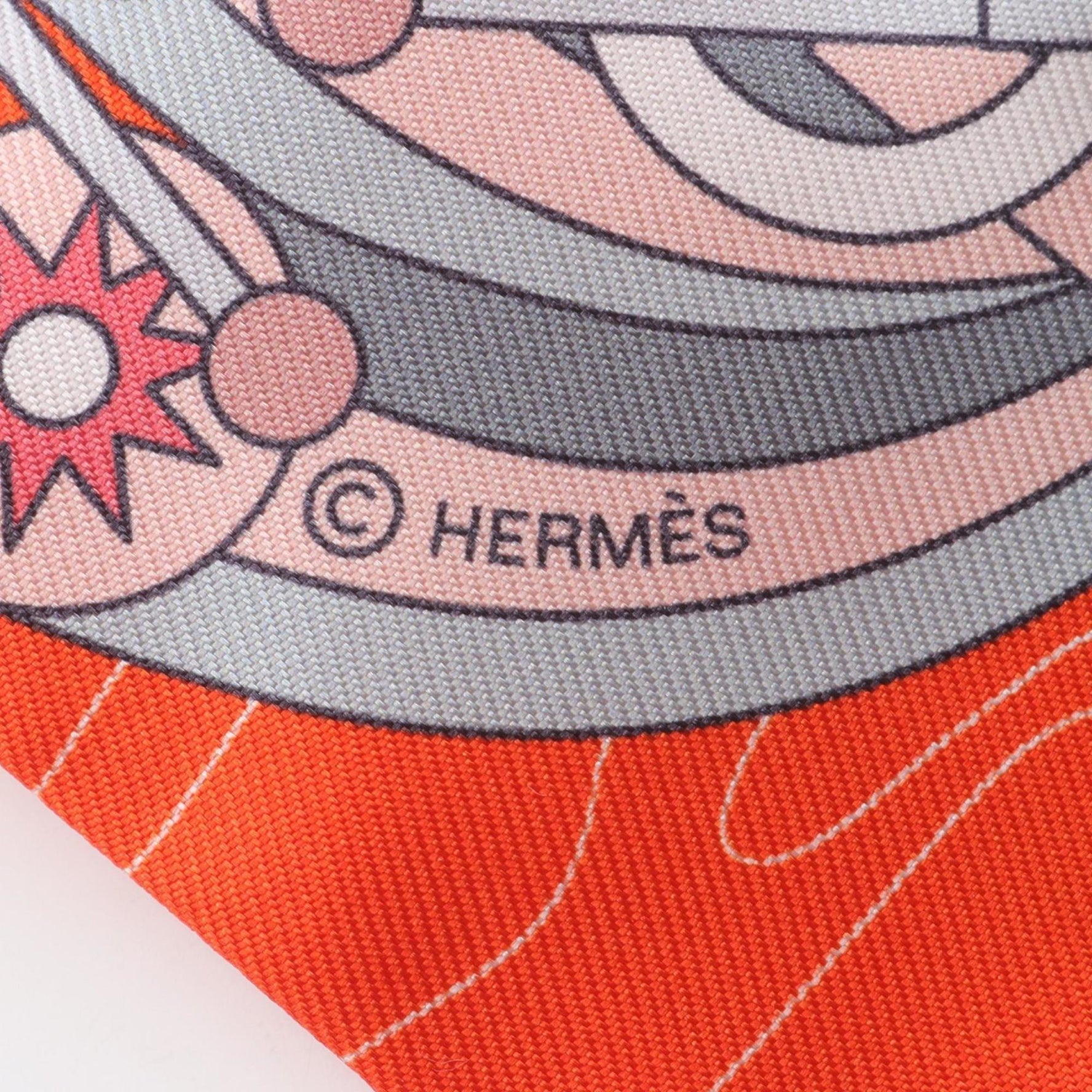 Hermes Hermès Odyssey Twilly Silk Scarf in Orange Multicolor
