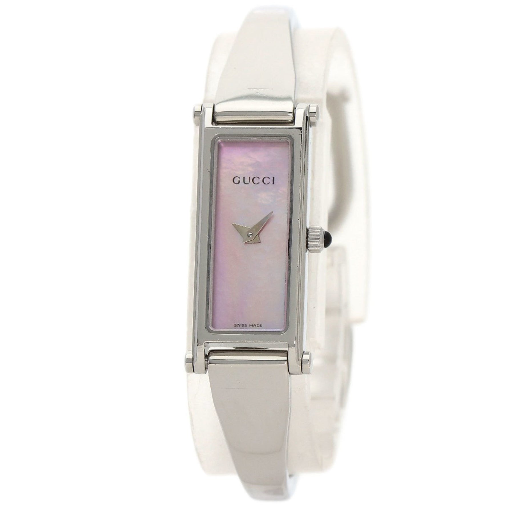 Gucci Square Face Watch Stainless Steel SS Ladies