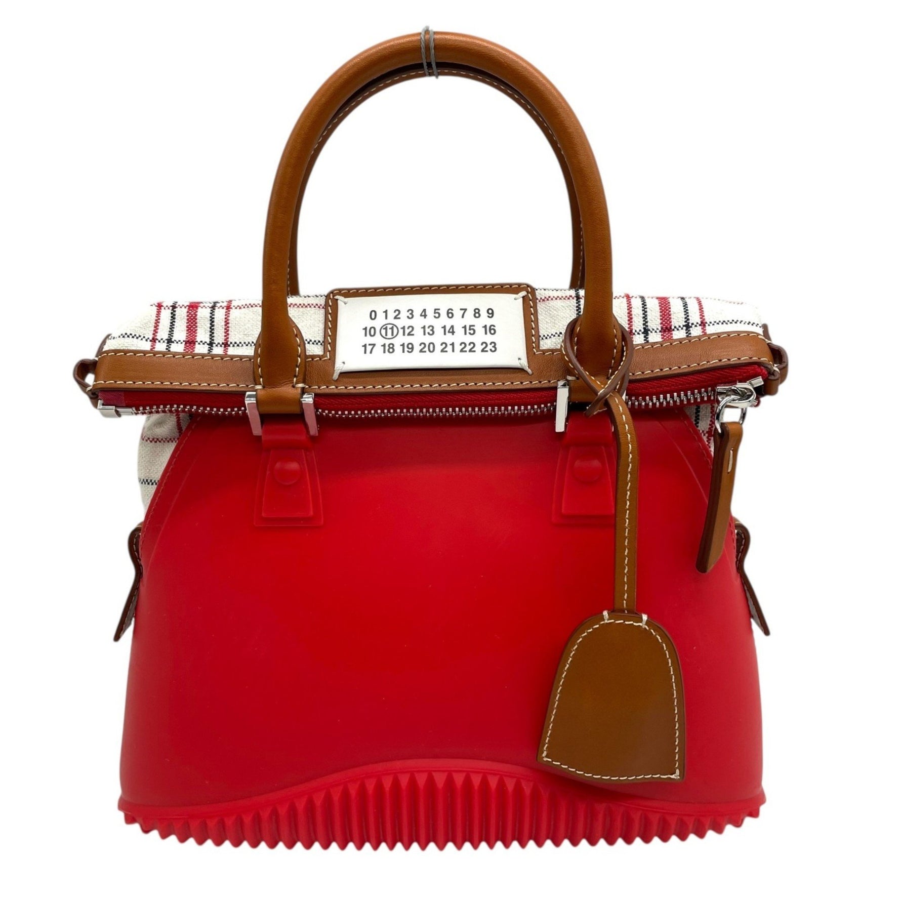 Maison Margiela 5AC 2WAY Handbag Mini Bag Shoulder Red SB3WG0009 Rubber Leather Canvas Crossbody Women's C