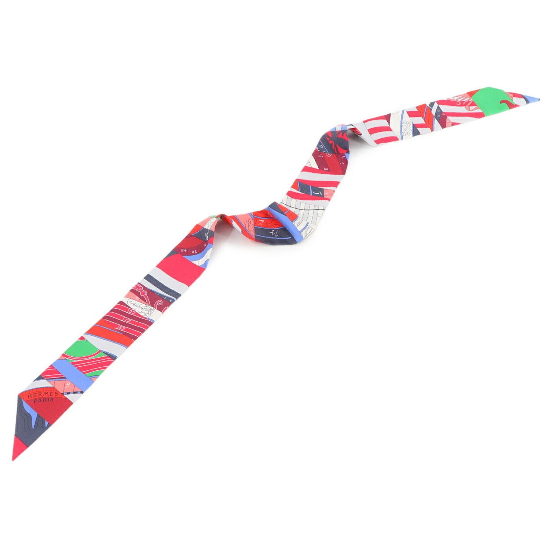 Hermes Hermès Twilly Scarf, Astrologie Nouvelle, 100% Silk, Multicolor