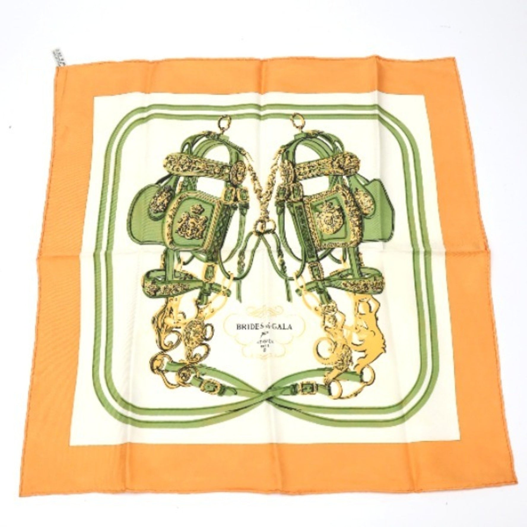 HERMES Handkerchief Petit Carre Gauroche Silk Twill 45 Scarf