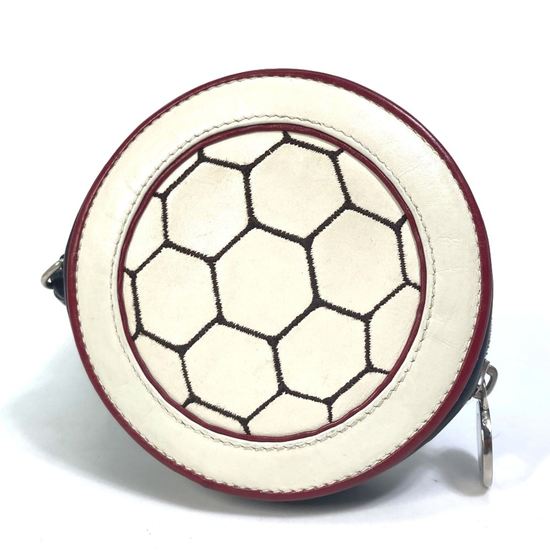 CELINE Wallet Coin Compartment soccer ball coin purse Red
