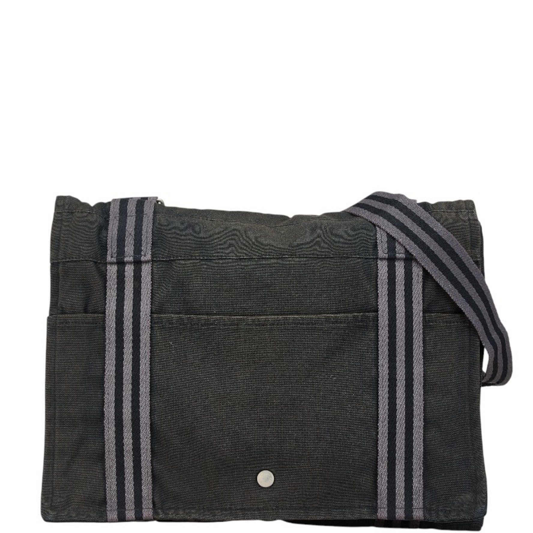 Hermes Foultou Bassus MM Shoulder Bag Canvas