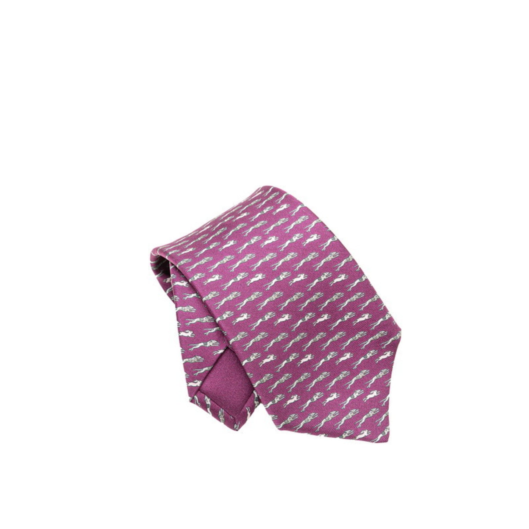 Hermes Dog Rabbit Tie Silk