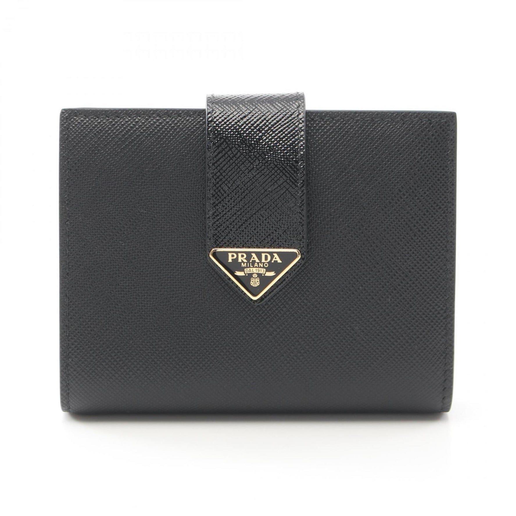 PRADA SAFFIANO TAB LU Bi-fold Wallet Saffiano Leather