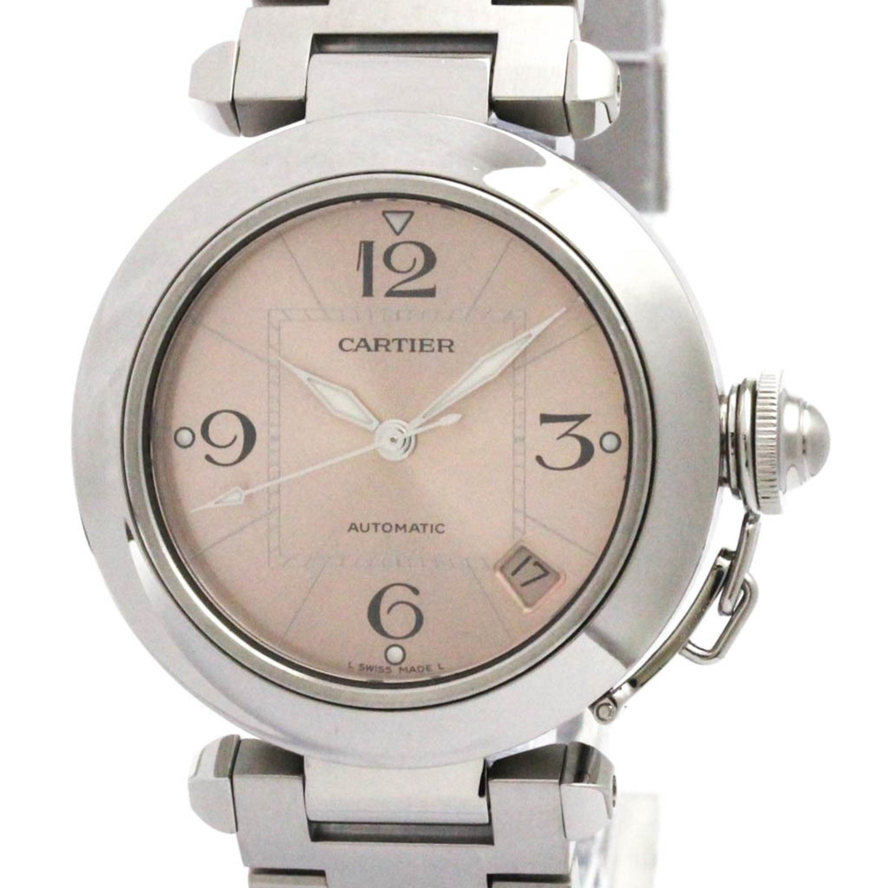 CARTIER Pasha C Steel Automatic Unisex Watch W31075M7 Polished
